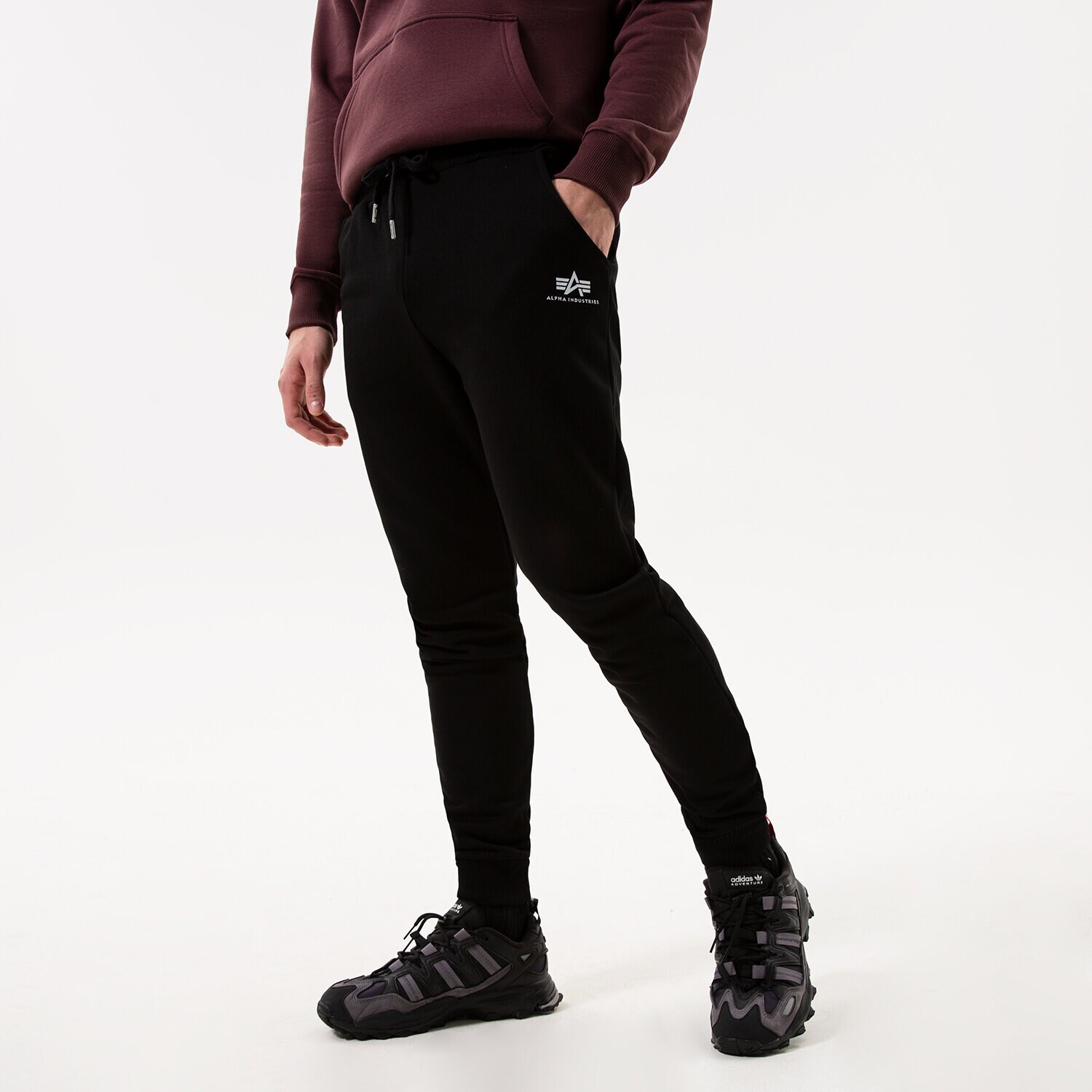 pánské kalhoty ALPHA INDUSTRIES KALHOTY  BASIC JOGGER SL 116370-03 ČERNÁ