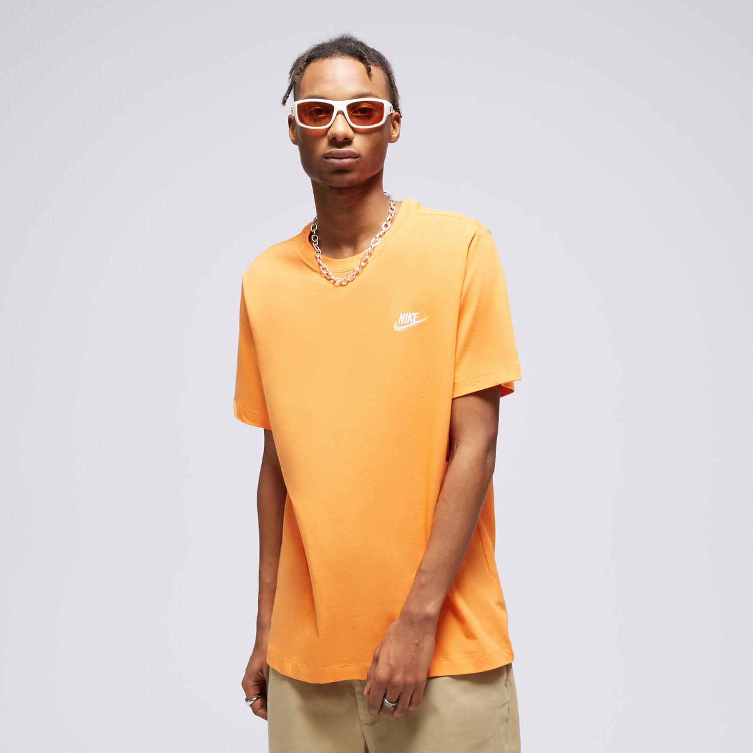 pánské tričko Nike TRIČKO Sportswear Club  AR4997-885 ORANŽOVÁ