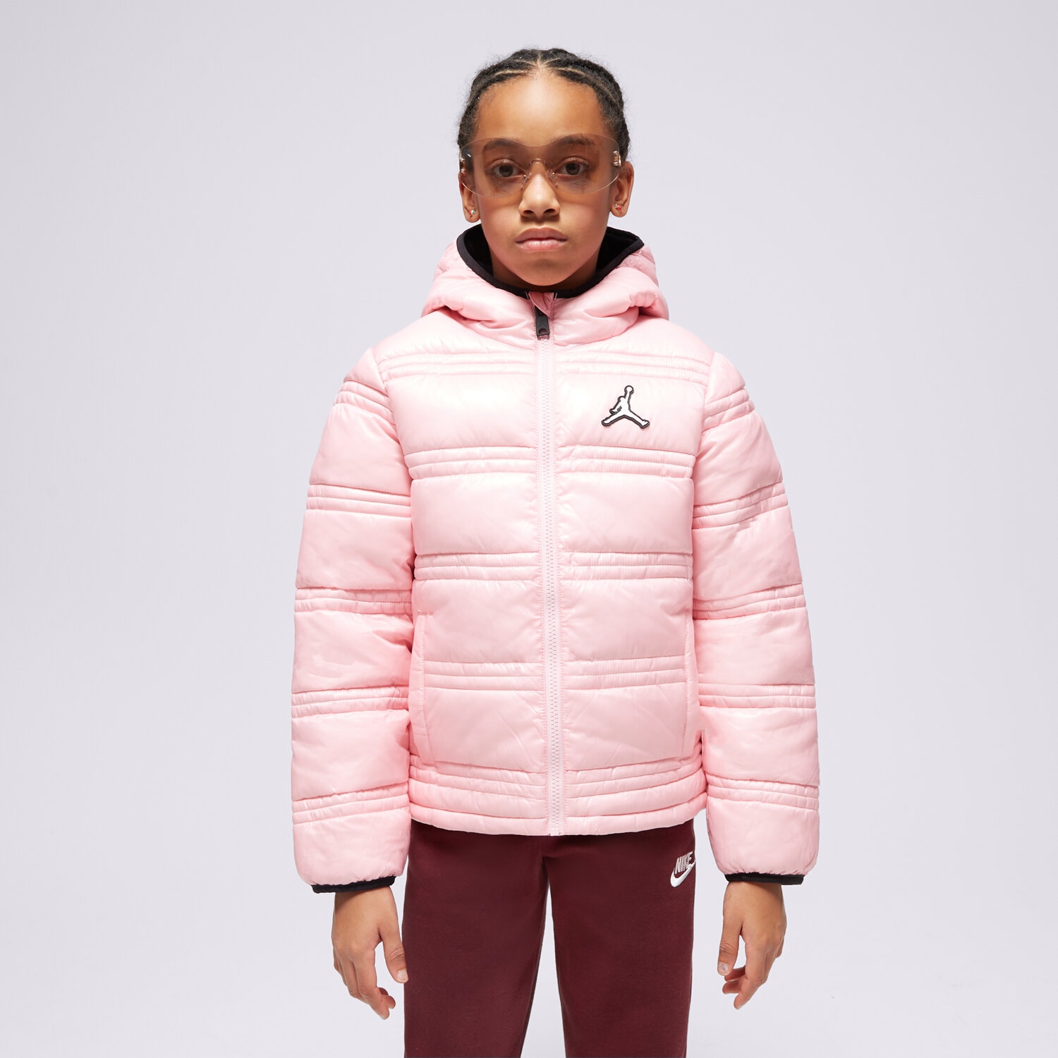 dětské tričko JORDAN BUNDA ZIMNÍ JDG CORE MID WT GIRL 45C436-A0W RŮŽOVÁ