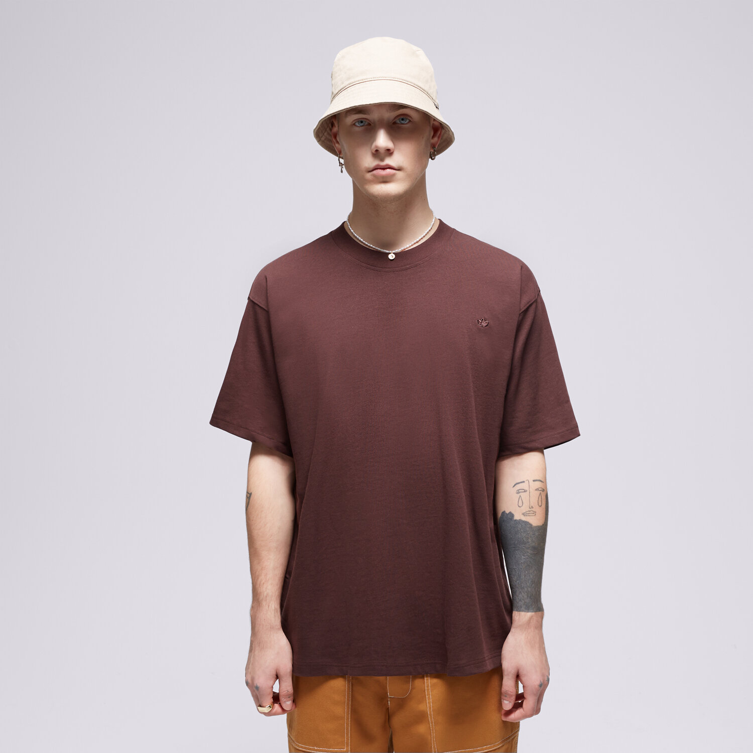 pánské tričko ADIDAS TRIČKO C TEE IM4391 HNĚDÁ