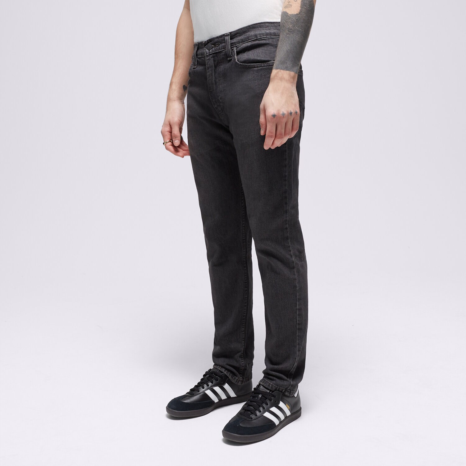 pánské kalhoty LEVI'S KALHOTY  502 TAPER HI BALL 57783-0105M ČERNÁ
