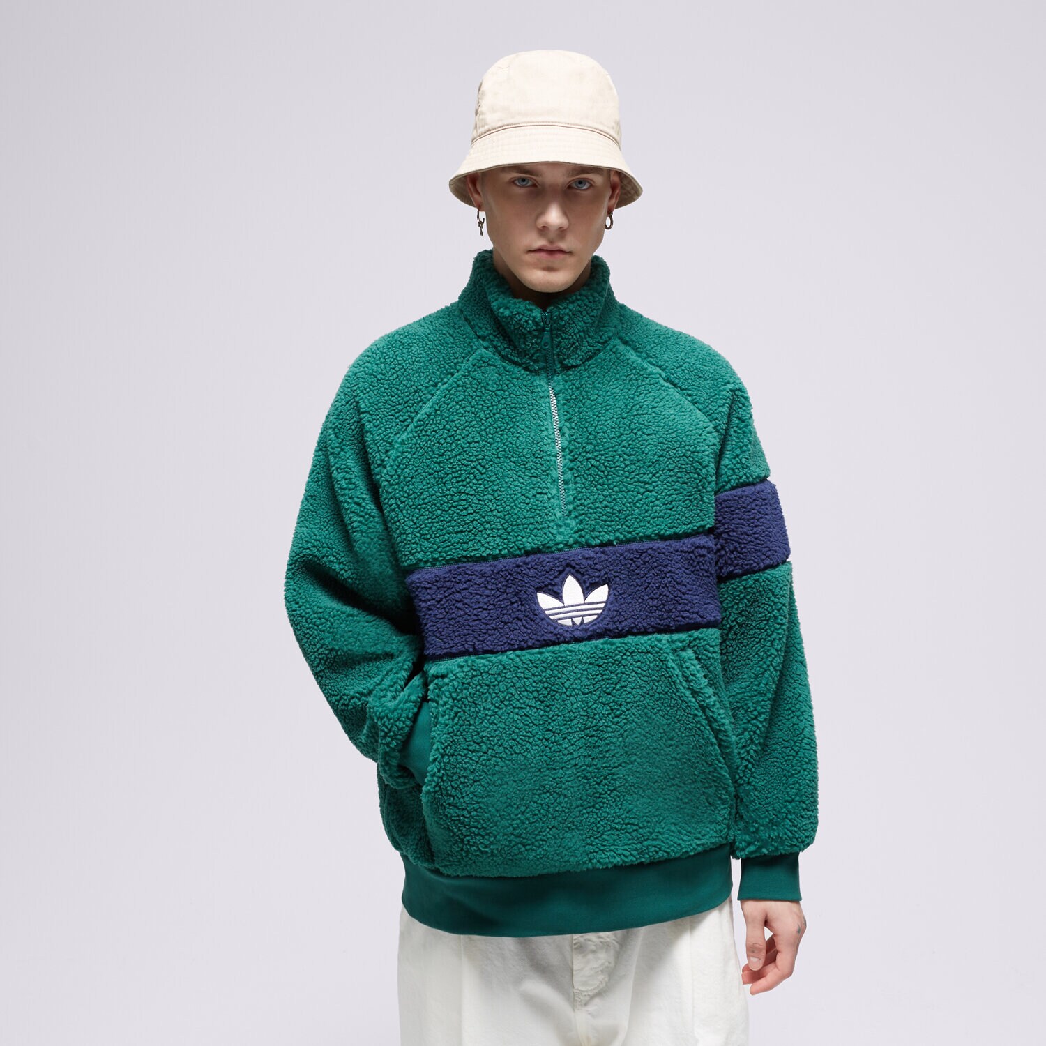 pánská mikina ADIDAS FLEECE MIKINA WNTR FLEECE IM4659 ZELENÁ