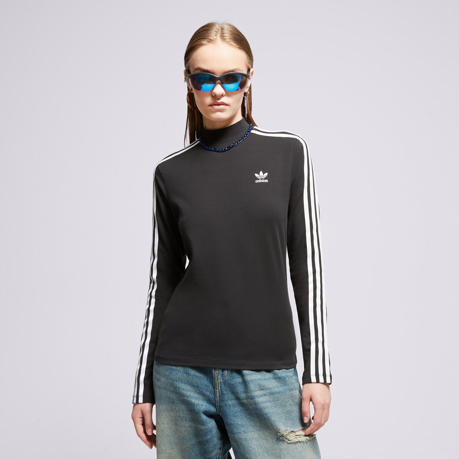 dámské tričko ADIDAS TRIČKO HIGHNECK LS II0757 ČERNÁ