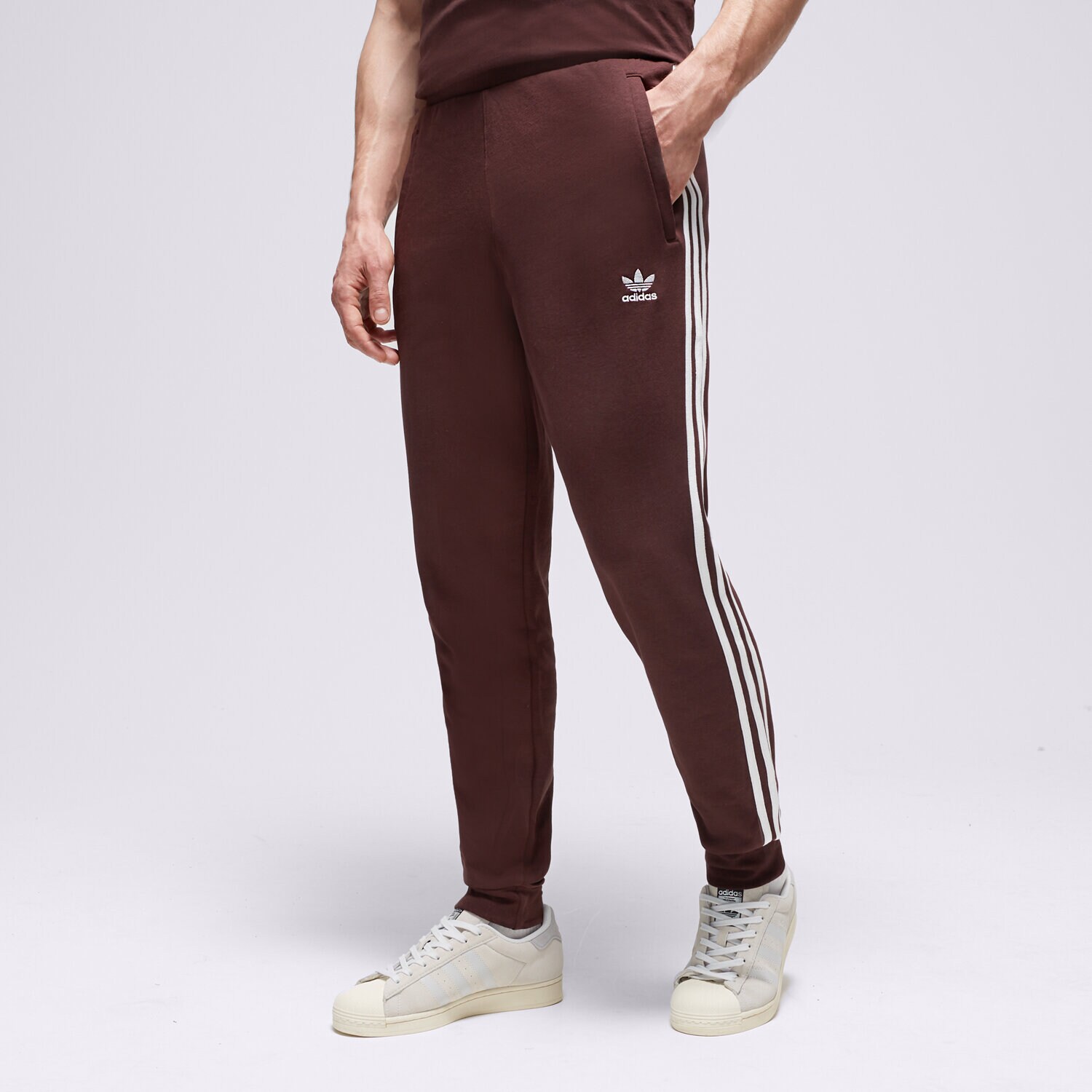 pánské kalhoty ADIDAS KALHOTY  3-STRIPES PANT IM2109 HNĚDÁ