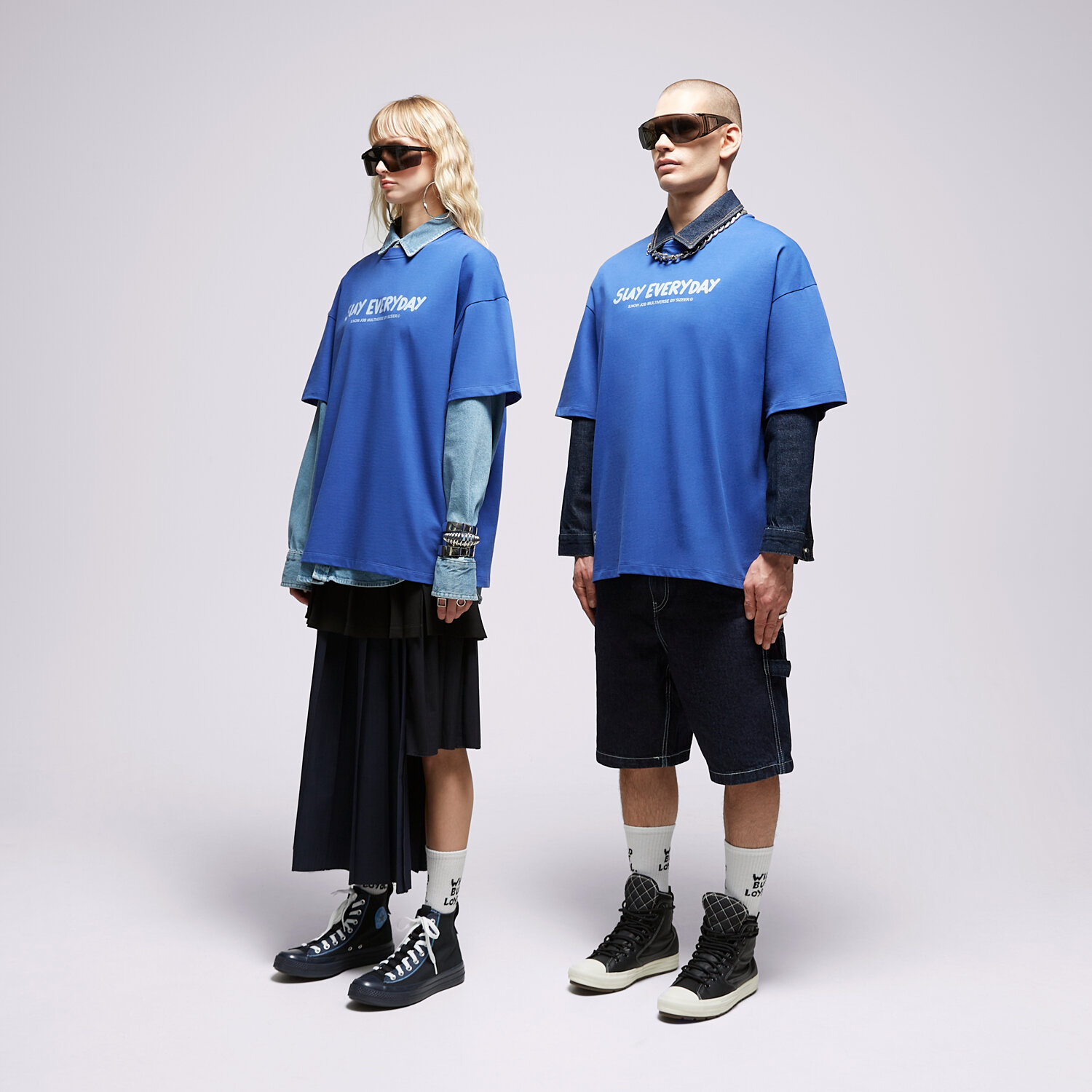 dámské tričko S.NOW JOB SIZEER TRIČKO "SLAY" BLUE SI323TSU55001 MODRÁ