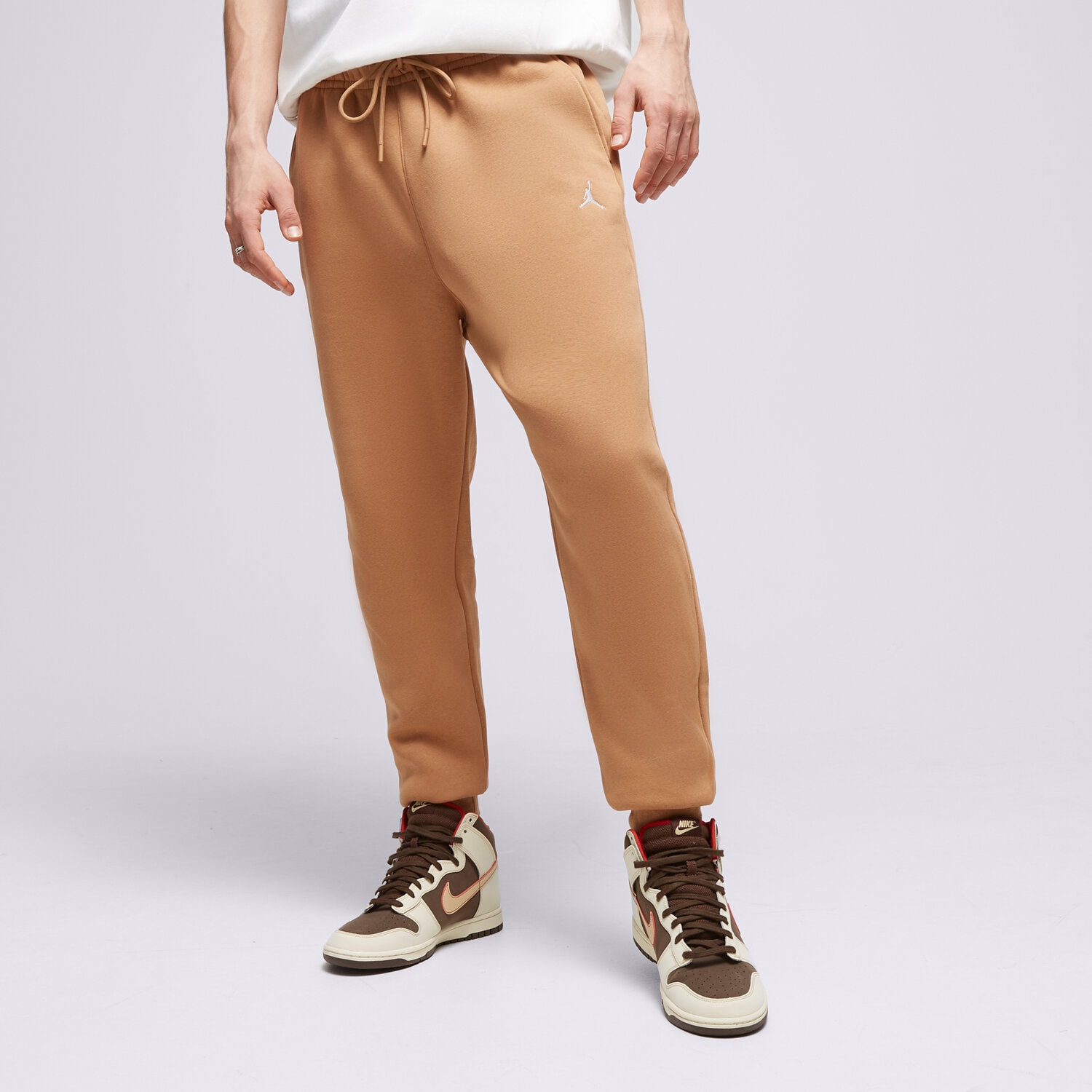 pánské kalhoty JORDAN KALHOTY  M J ESS FLC PANT FJ7779-231 HNĚDÁ