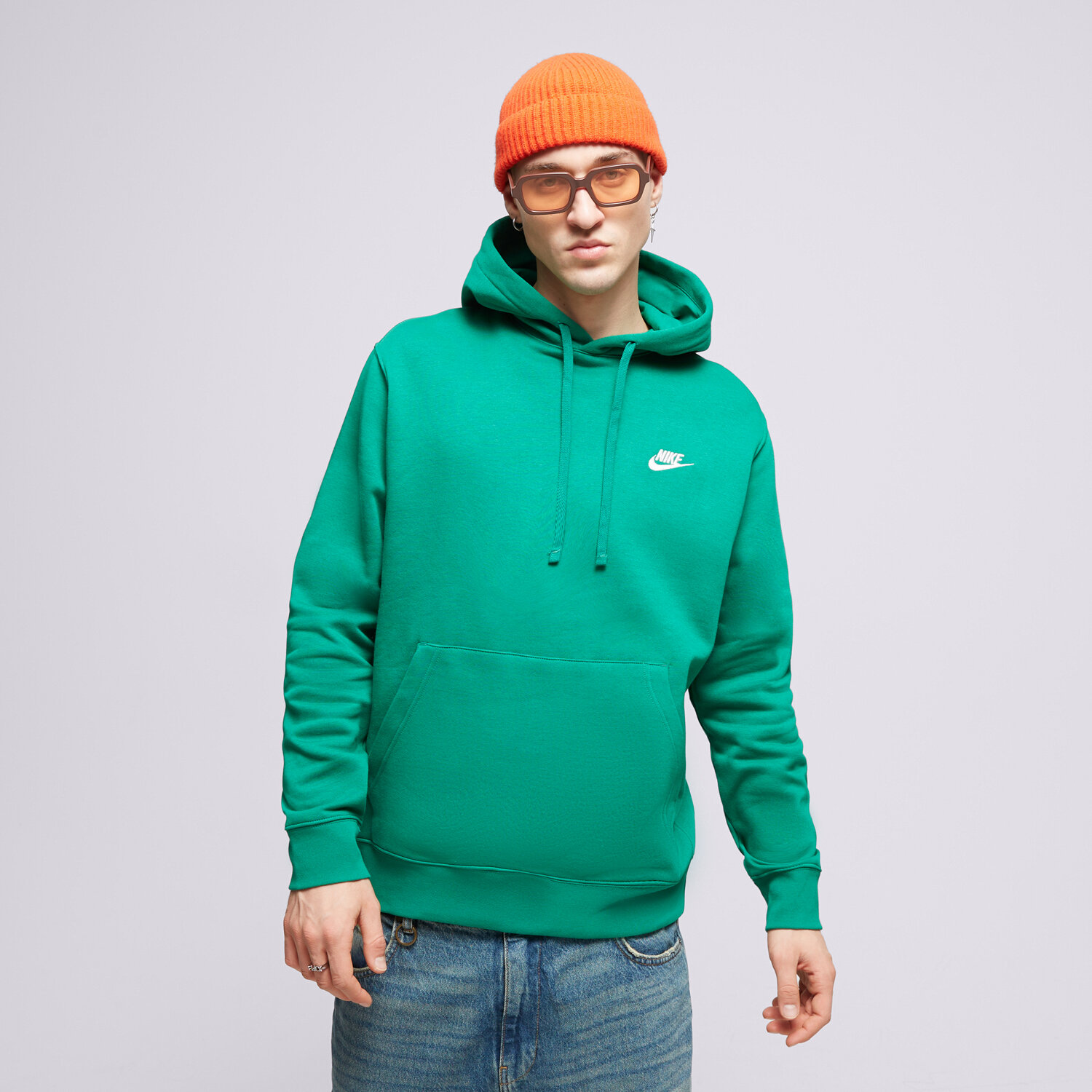 pánská mikina NIKE MIKINA S KAPUCÍ PULLOVER BV2654-365 ZELENÁ