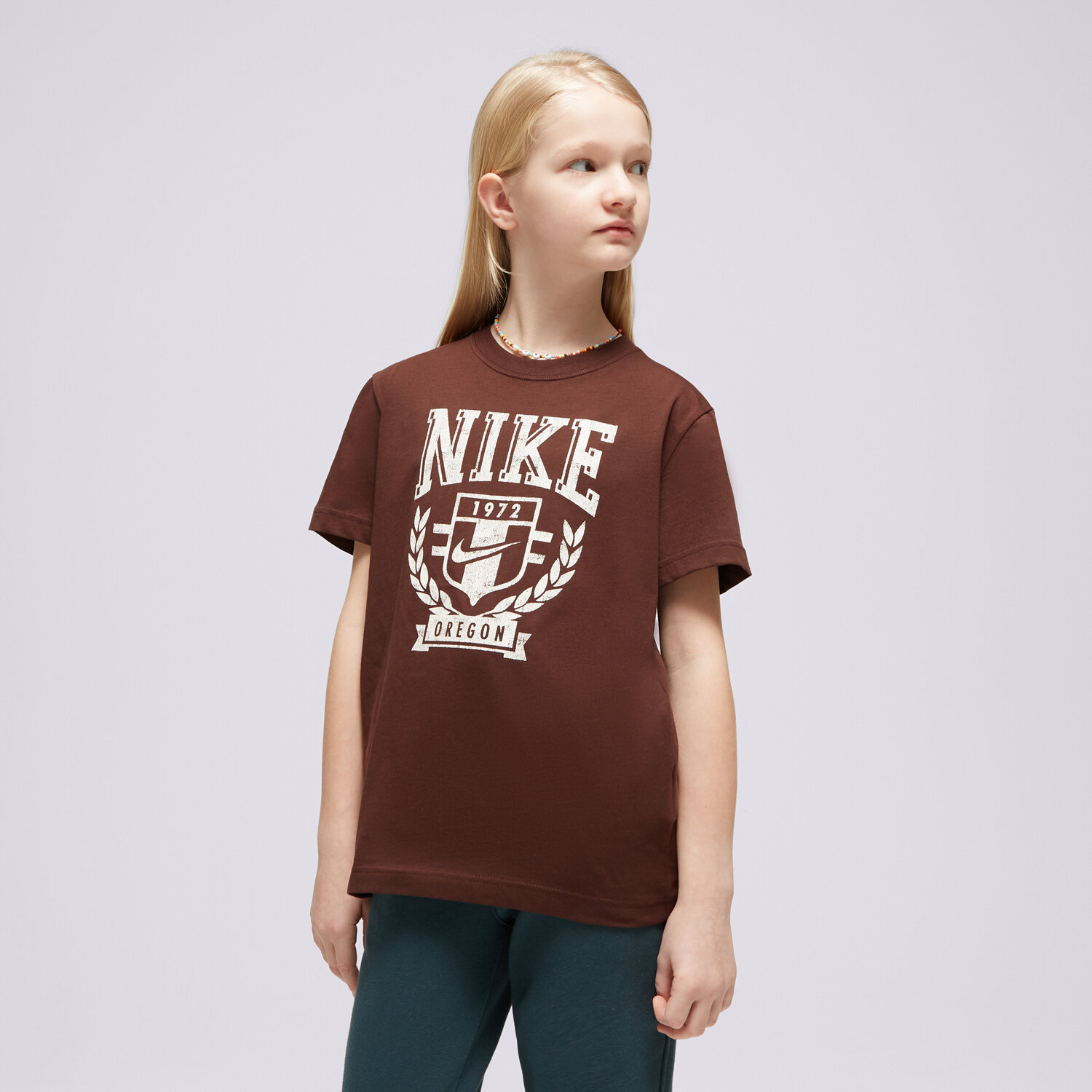 dětské tričko NIKE TRIČKO G NSW TREND BF TEE GIRL FZ4724-227 HNĚDÁ
