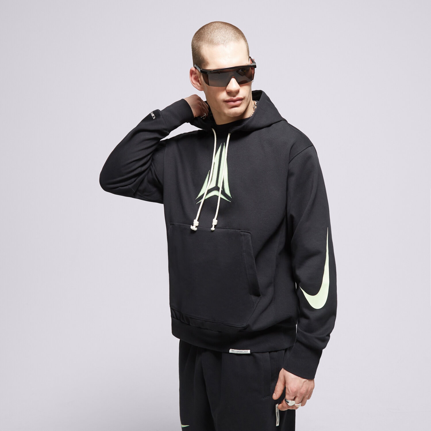 pánská mikina NIKE MIKINA S KAPUCÍ JA M NK DF STD ISS PO HDY NBA FN2987-010 ČERNÁ