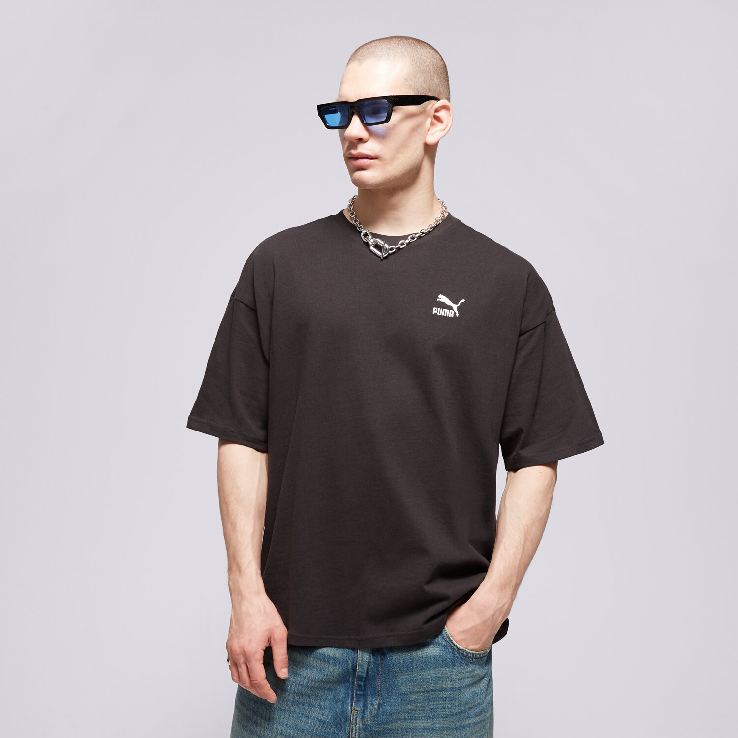 pánské tričko PUMA TRIČKO BETTER CLASSICS OVERSIZED TEE 67918801 ČERNÁ