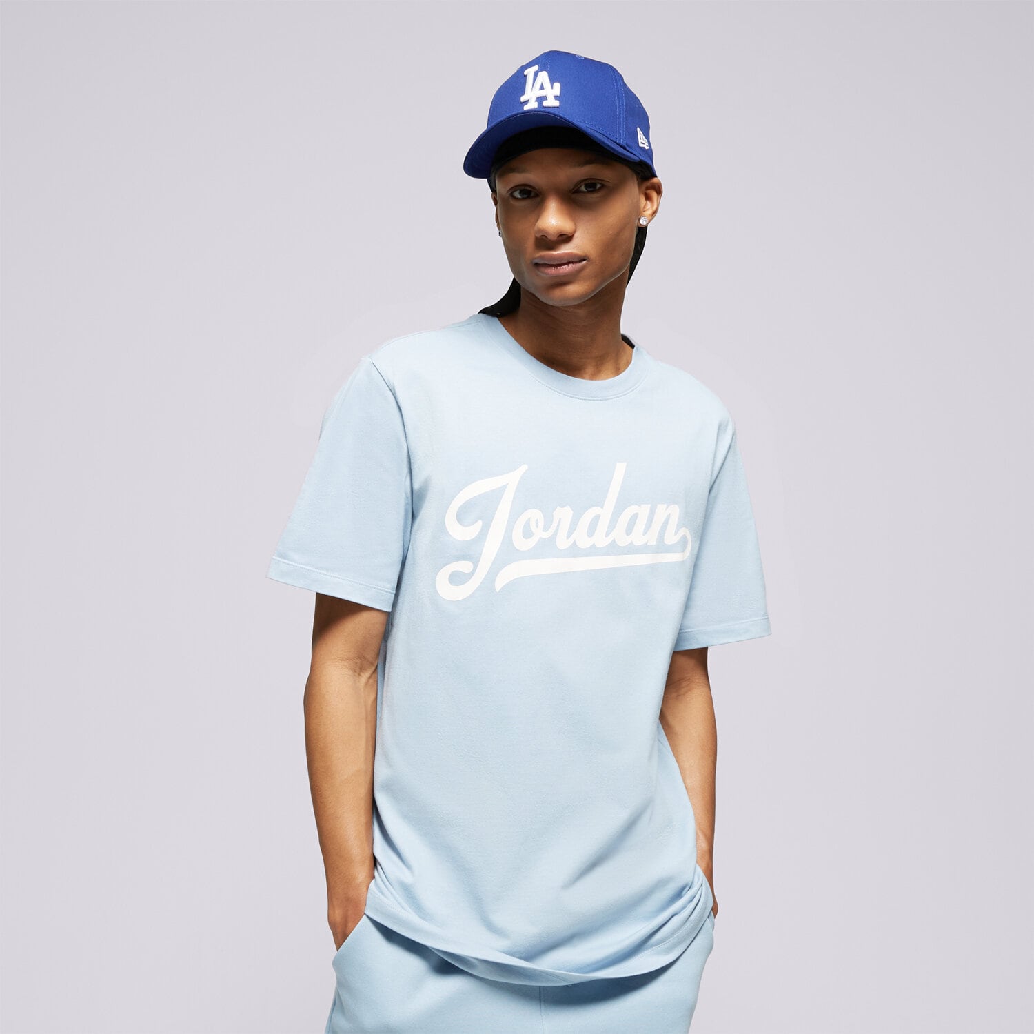 pánské tričko JORDAN TRIČKO M J JUMPMAN EMB SS CREW FN5958-436 MODRÁ