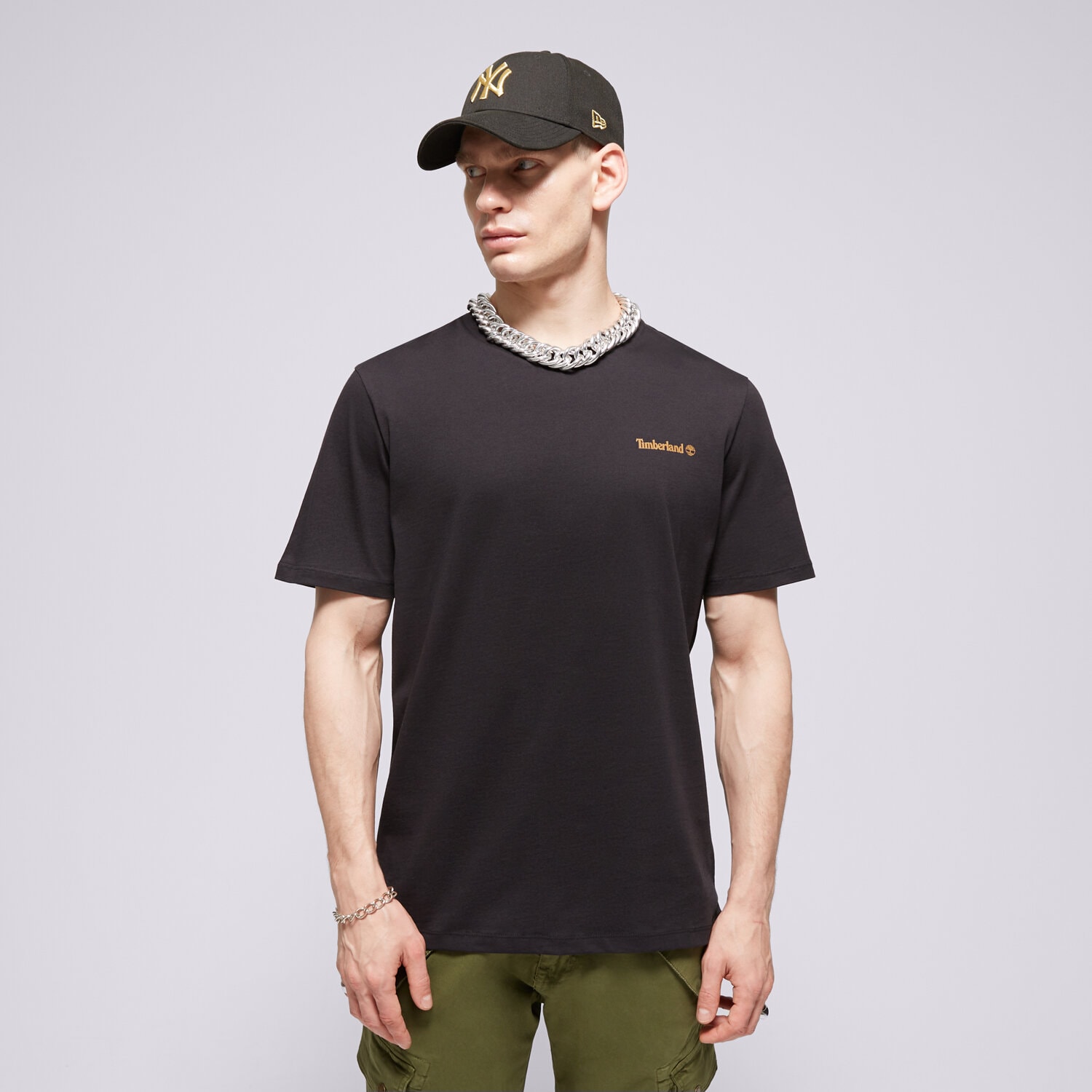 pánské tričko TIMBERLAND TRIČKO SMALL LOGO PRINT TEE TB0A5QQT0011 ČERNÁ