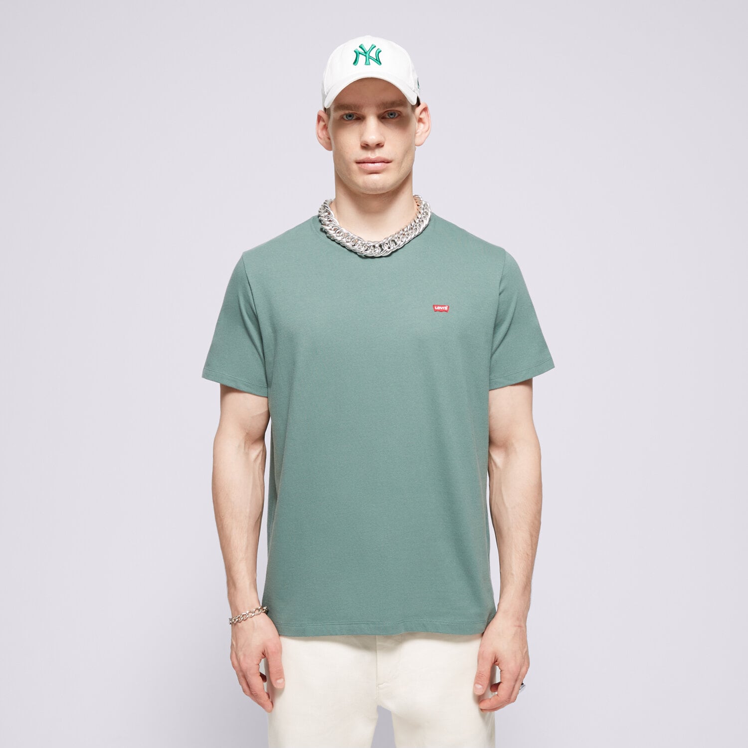 pánské tričko LEVI'S TRIČKO SS ORIGINAL HM TEE GREENS 56605-0202 ZELENÁ