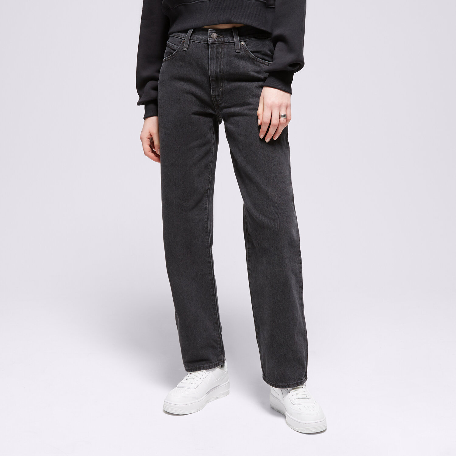 dámské kalhoty LEVI'S KALHOTY  94 BAGGY BLACKS A3510-0000 ČERNÁ