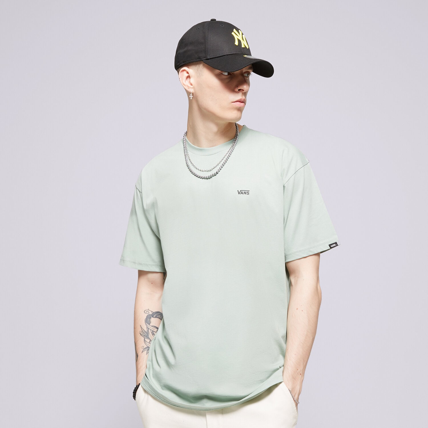 pánské tričko VANS TRIČKO LEFT CHEST ICEBERG GREEN VN0A3CZECJL1 ZELENÁ