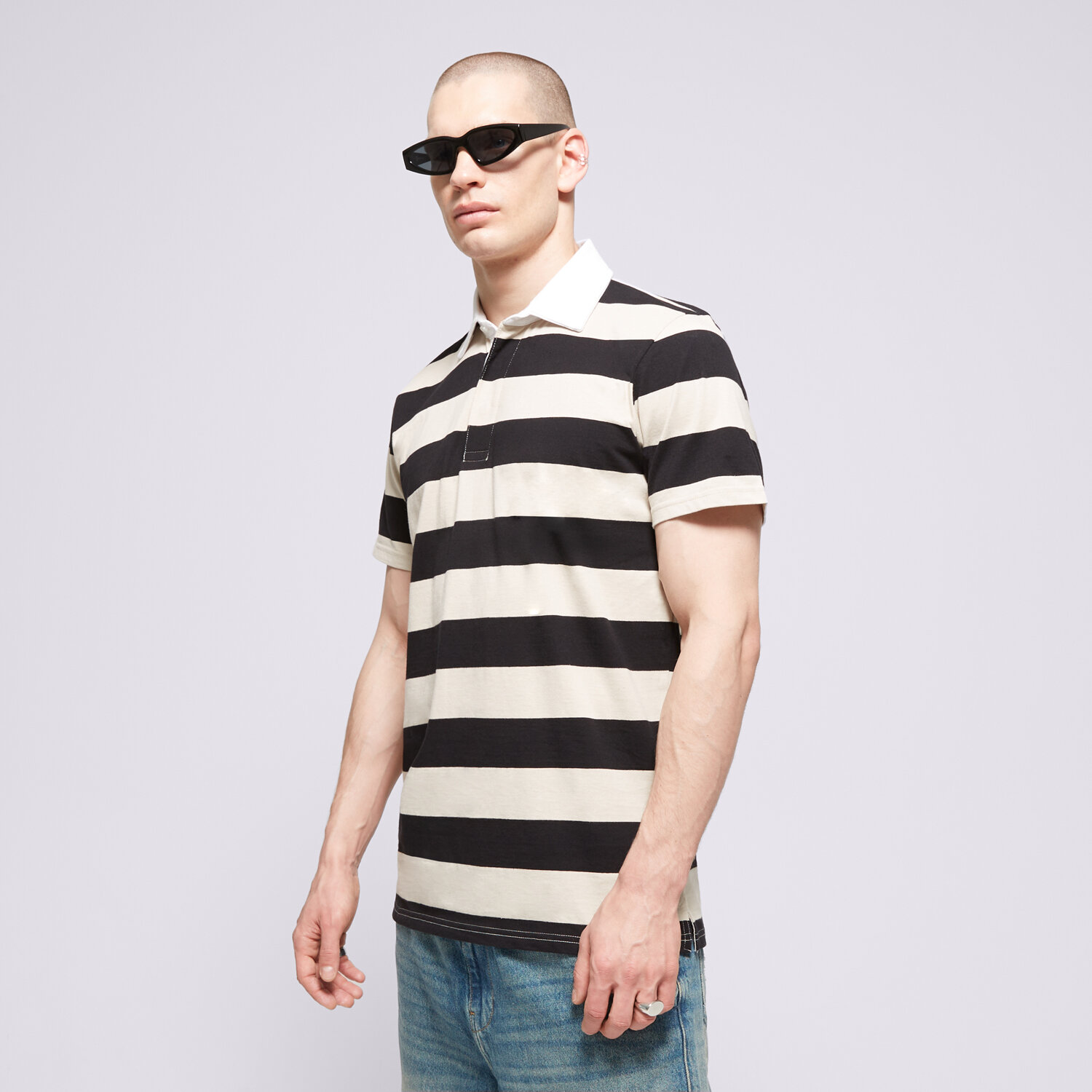 pánské polo tričko CONFRONT TRIČKO CONFRONT CF124POM40002 ČERNÁ