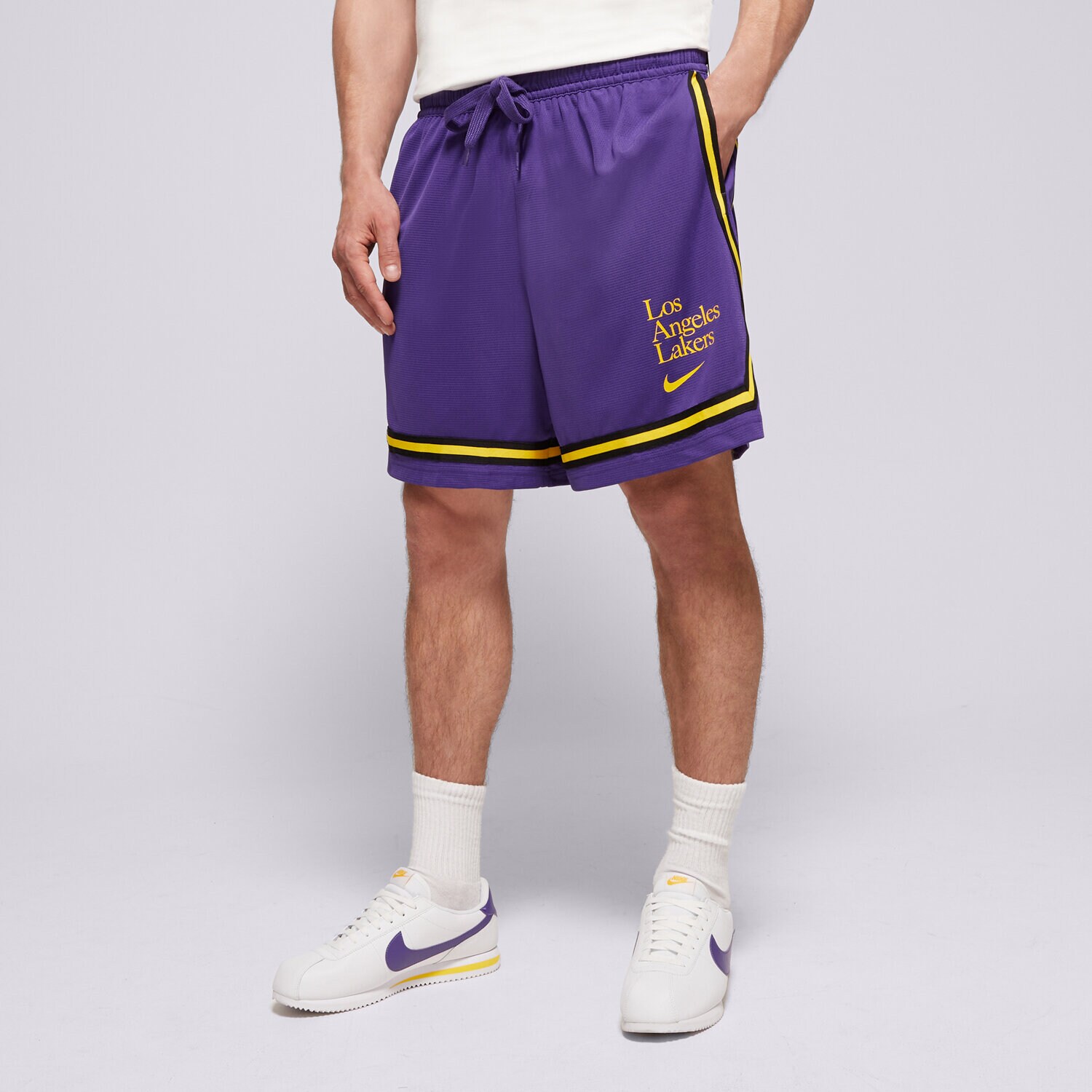 dámské kraťasy NIKE ŠORTKY  LAL WNK DF FLY CRSSOVR SHR GX NBA FD8962-504 FIALOVÁ