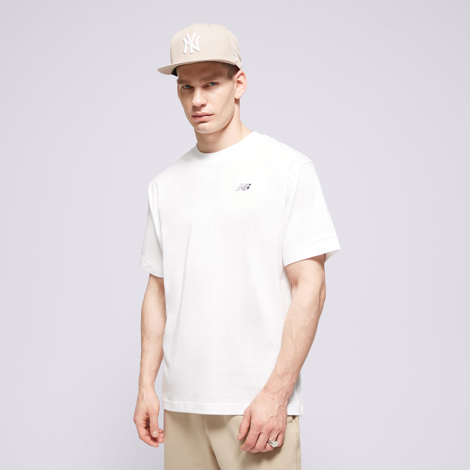 pánské tričko NEW BALANCE TRIČKO SMALL LOGO MT41509WT BÍLÁ