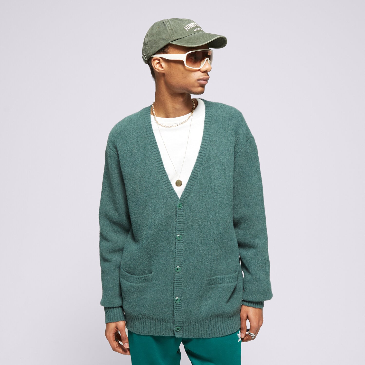 pánská mikina VANS SVETR HAVENWOOD CARDIGAN BISTRO VN000G6MBDX1 ZELENÁ