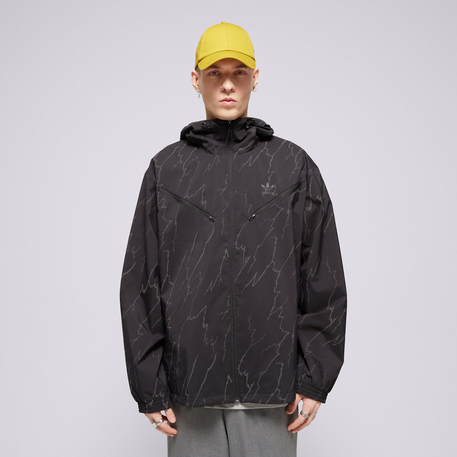 Přechodná bunda pánská (podzimní, jarní) ADIDAS BUNDA LIGHTN JKT IM9878 ŠEDÁ