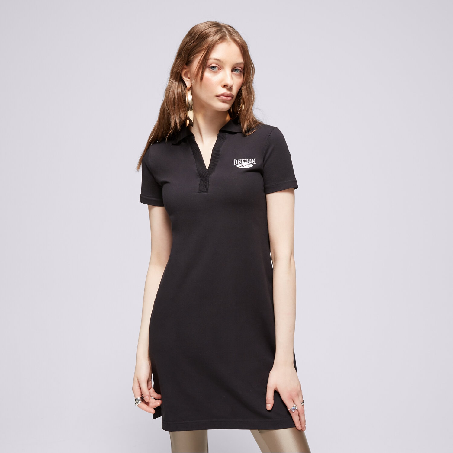 dámské šaty REEBOK ŠATY CL AE V TRIČKO DRESS 100075529 ČERNÁ
