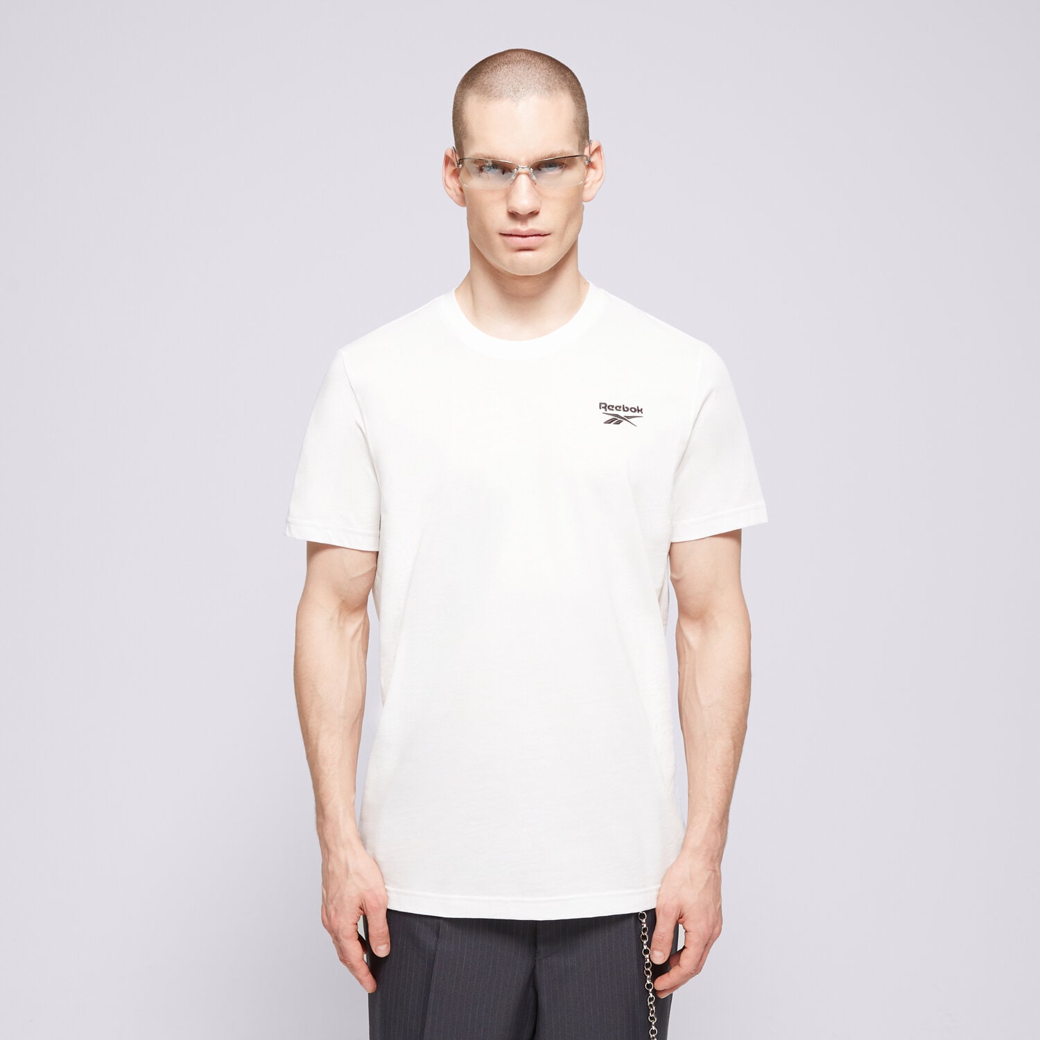 pánské tričko REEBOK TRIČKO RI LEFT CHEST LOGO 100054977 BÍLÁ
