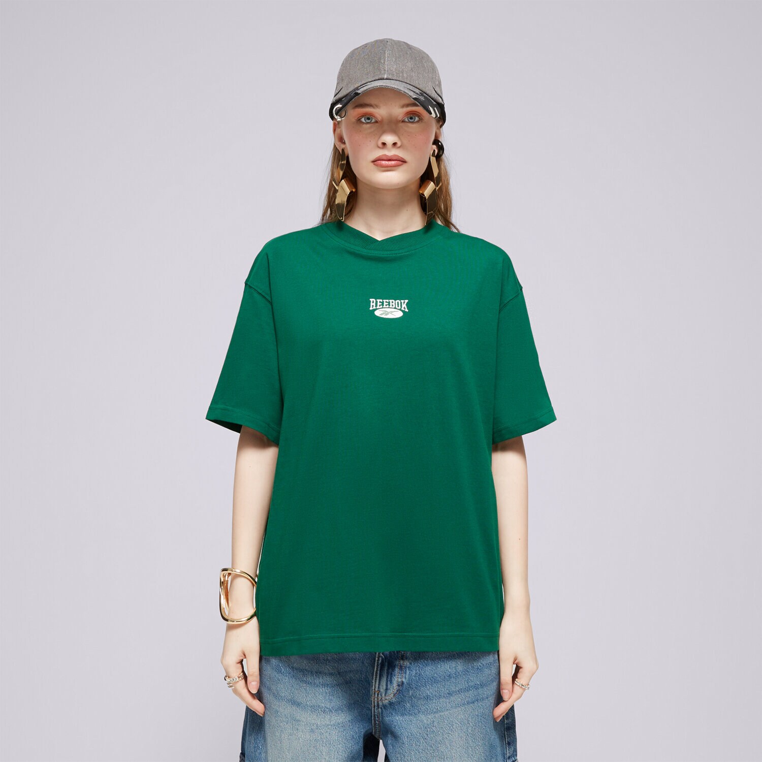 dámské tričko REEBOK TRIČKO CL AE ARCHIVE SM LOGO TEE 100076222 ZELENÁ