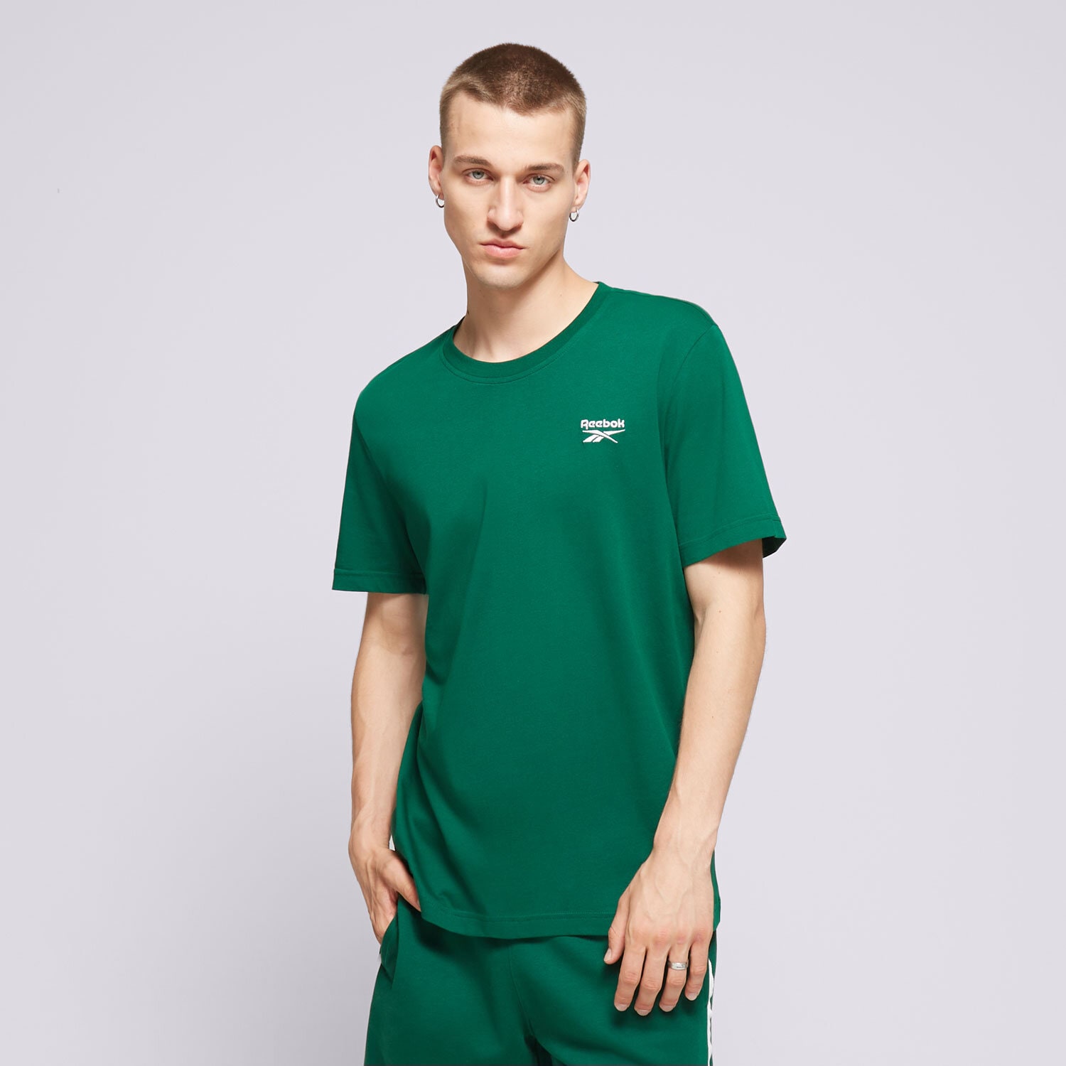 pánské tričko REEBOK TRIČKO RI LEFT CHEST LOGO 100076436 ZELENÁ