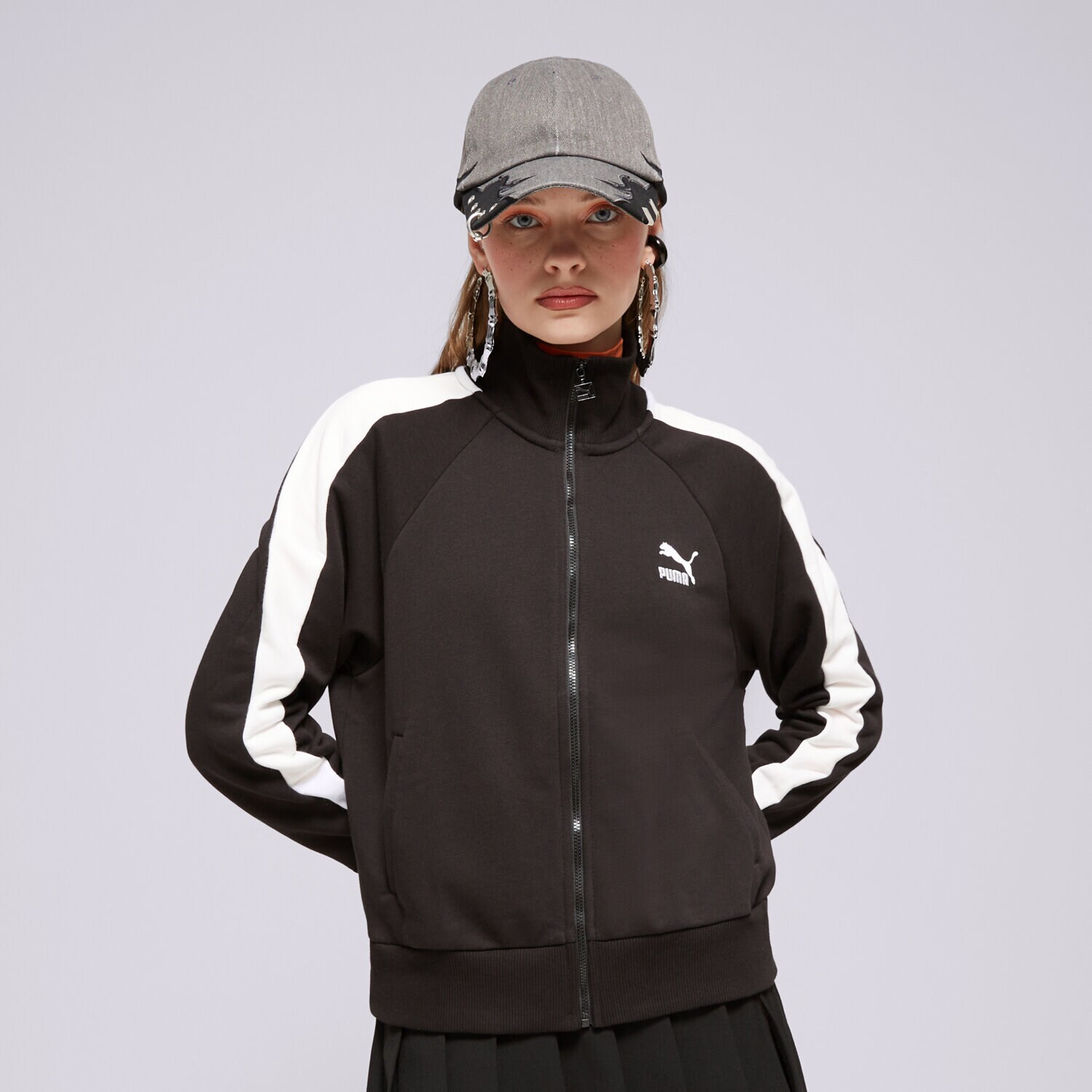 dámská mikina PUMA MIKINA ROZEPÍNACÍ ICONIC T7 TRACK 53007801 ČERNÁ