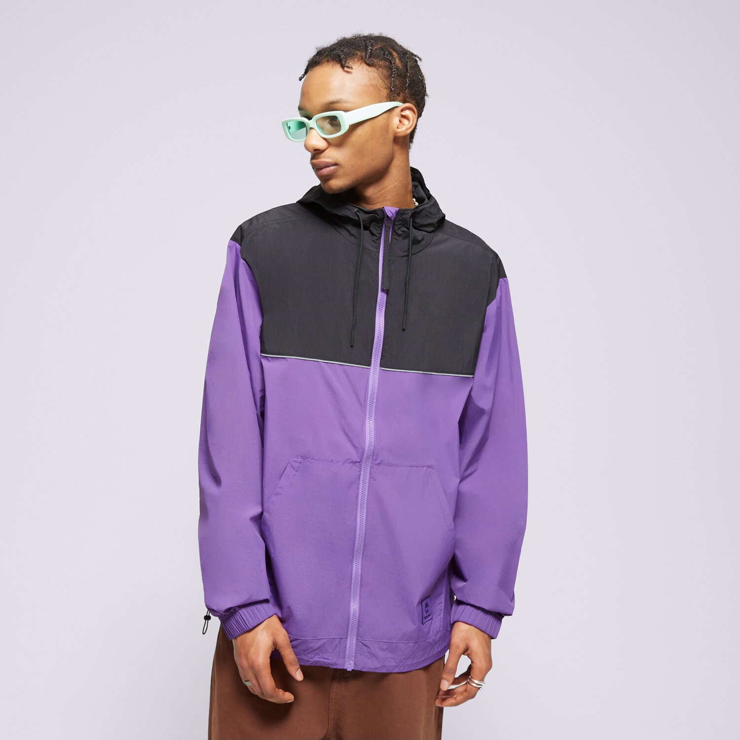 Přechodná bunda pánská (podzimní, jarní) TIMBERLAND BUNDA WINDBREAKER FULL-ZIP JACKET TB0A5REXEJ91 FIALOVÁ