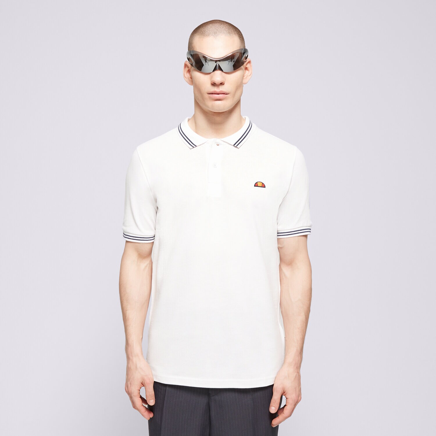 pánské polo tričko ELLESSE TRIČKO ROOKIE TRIČKO WHT SHR20724908 BÍLÁ