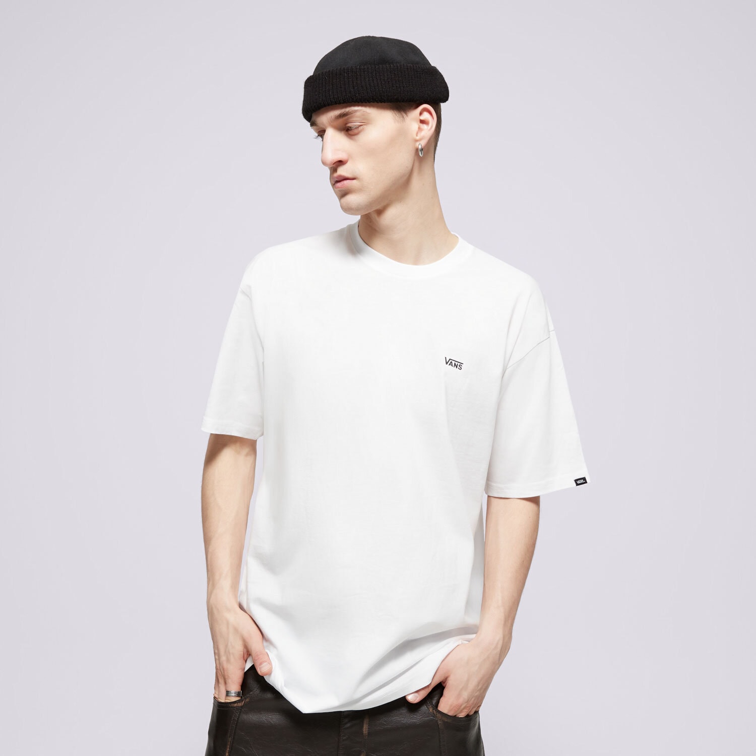 pánské tričko VANS TRIČKO MN LEFT CHEST LOGO TEE WHITE VN0A3CZEYB21 BÍLÁ