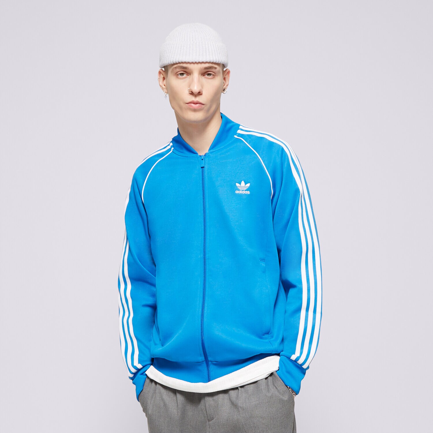 pánská mikina ADIDAS MIKINA ROZEPÍNACÍ SSTAR TT BLUE IL2493 MODRÁ