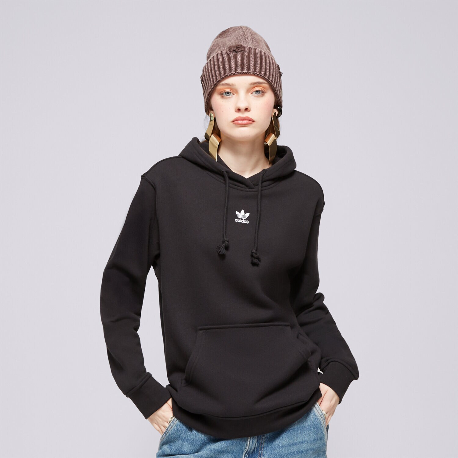 dámská mikina ADIDAS MIKINA S KAPUCÍ HOODIE IA6427 ČERNÁ