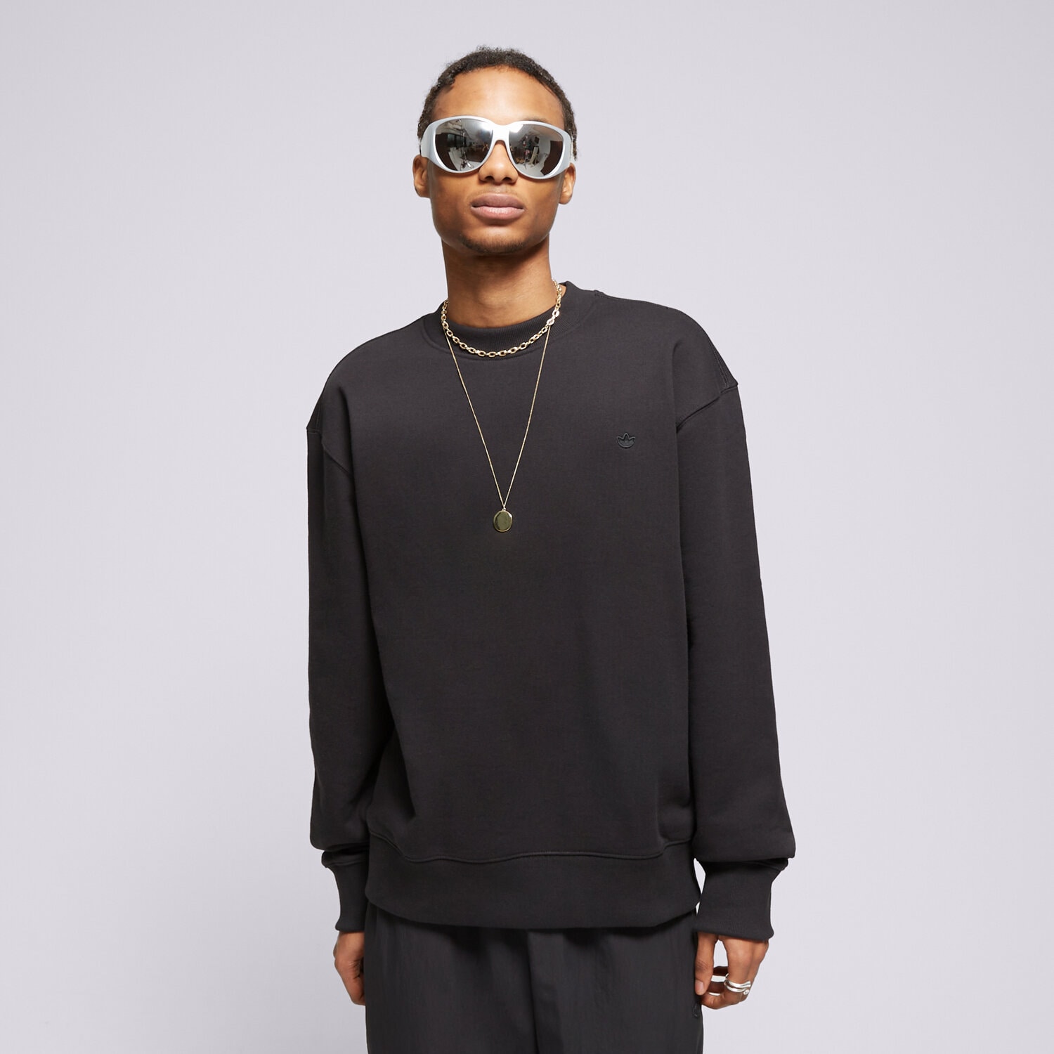 pánská mikina ADIDAS MIKINA C CREW FT HK2938 ČERNÁ
