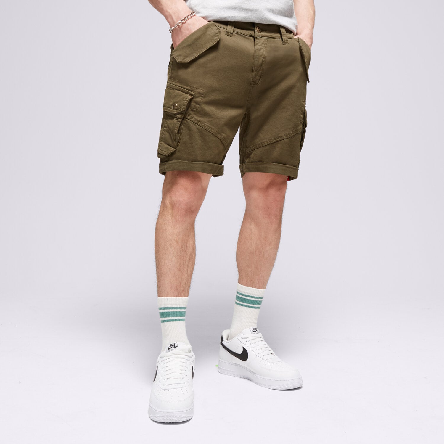 pánské kraťasy ALPHA INDUSTRIES ŠORTKY  COMBAT SHORT 116210142 KHAKI