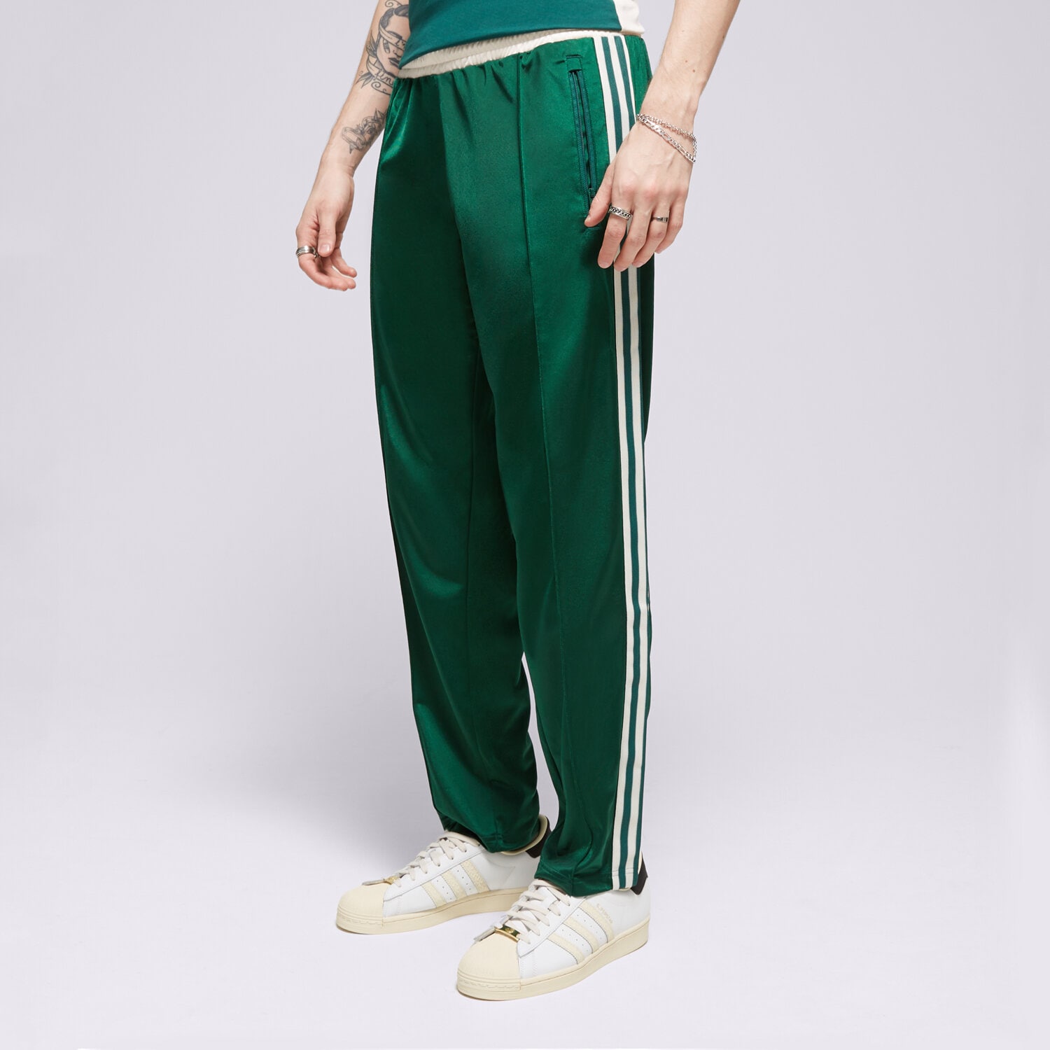 pánské kalhoty ADIDAS KALHOTY  ARCHIVE TP IS1402 ZELENÁ