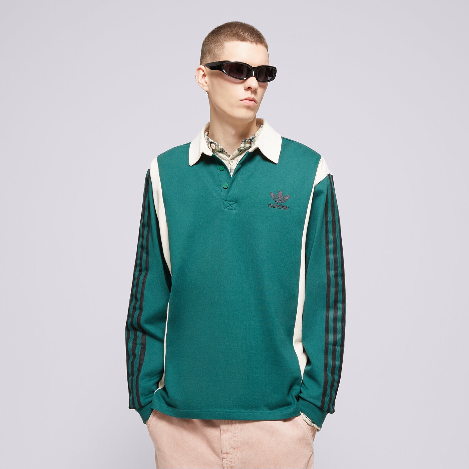 pánské polo tričko ADIDAS TRIČKO RUGBY SHIRT IU0210 ZELENÁ