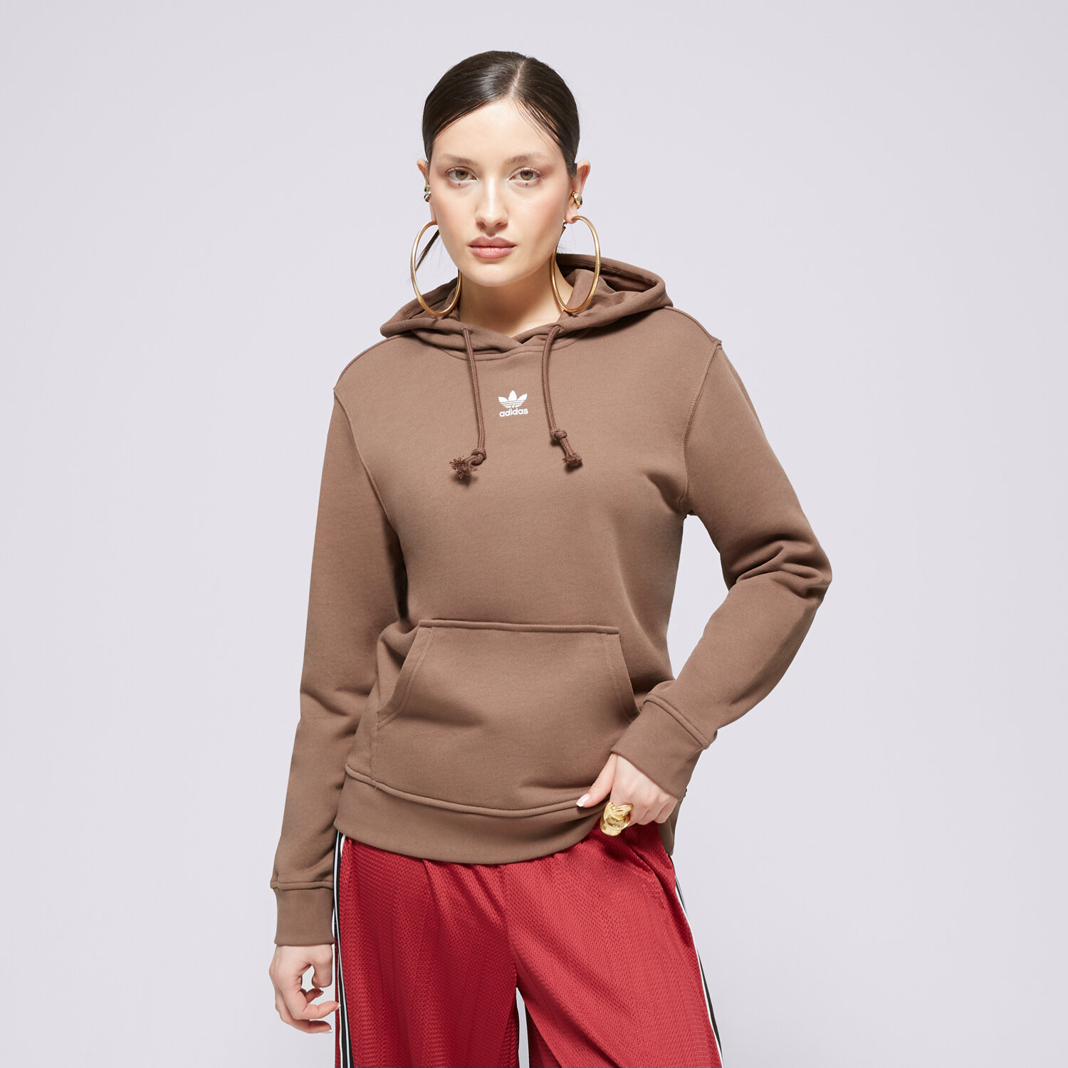 dámská mikina ADIDAS MIKINA S KAPUCÍ HOODIE IR5936 HNĚDÁ