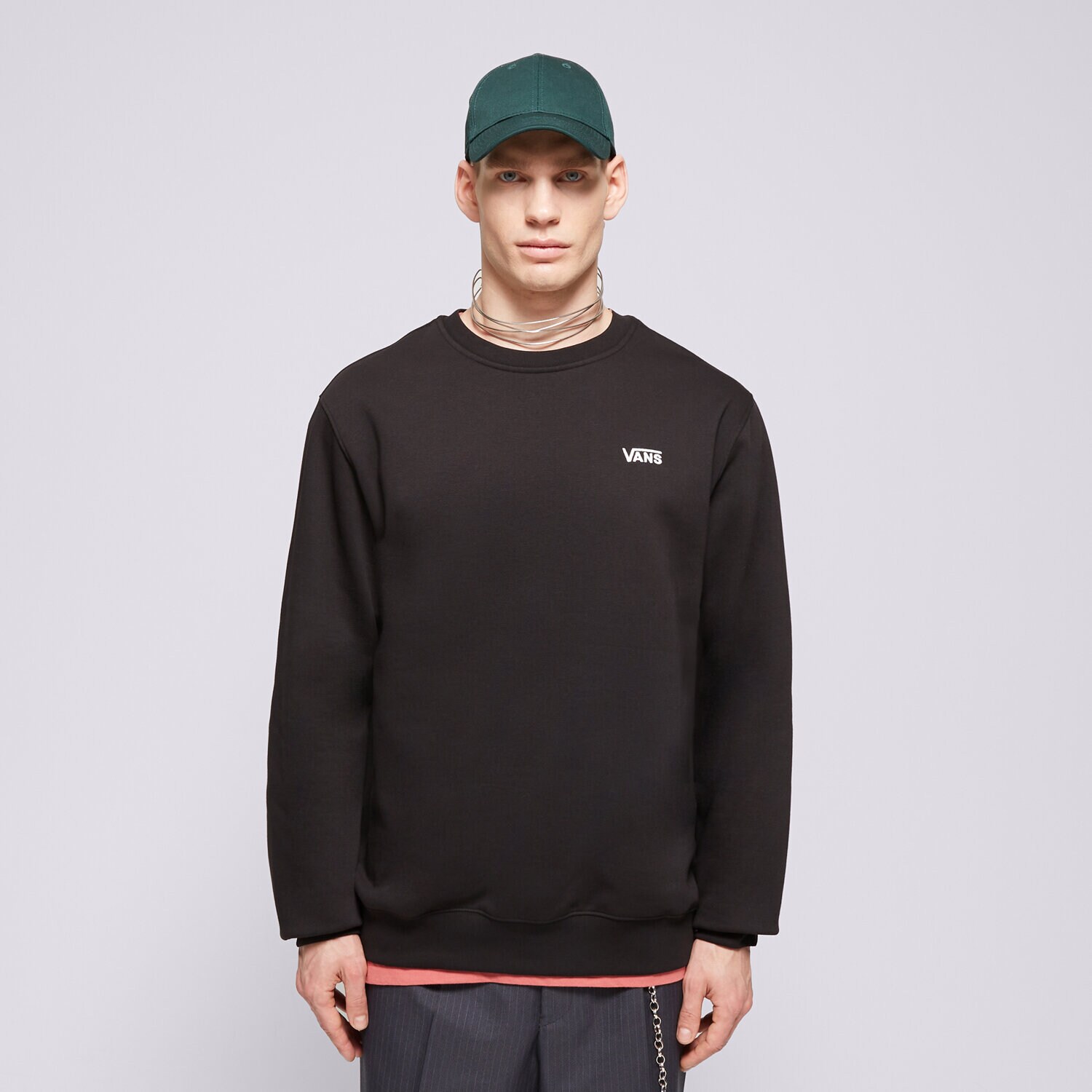 pánská mikina VANS MIKINA CORE BASIC CREW VN0A7YDUBLK1 ČERNÁ
