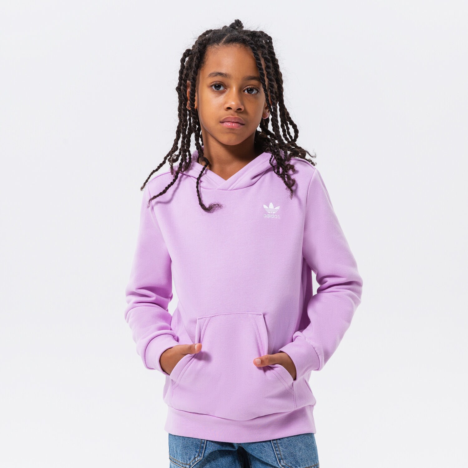 dětská mikina ADIDAS MIKINA S KAPUCÍ HOODIE GIRL HK2838 RŮŽOVÁ