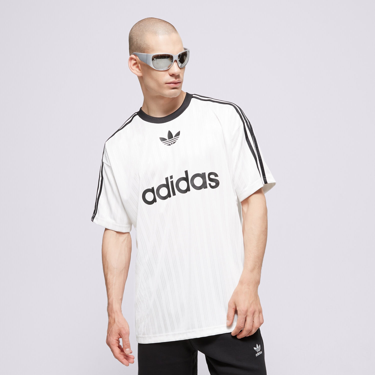 pánské tričko ADIDAS TRIČKO ADICOLOR POLY T IM9459 BÍLÁ