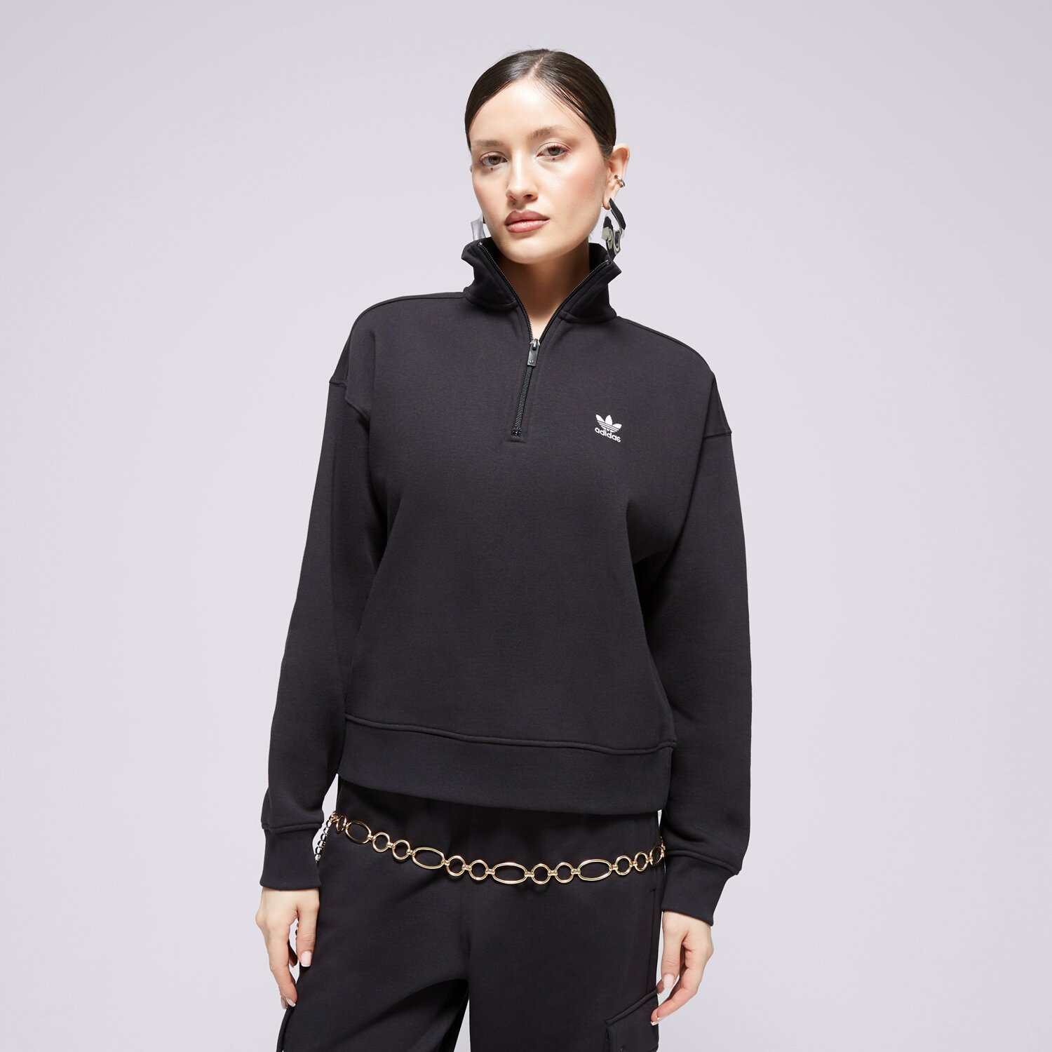 dámská mikina ADIDAS MIKINA HZ SWEATSHIRT IU2711 ČERNÁ