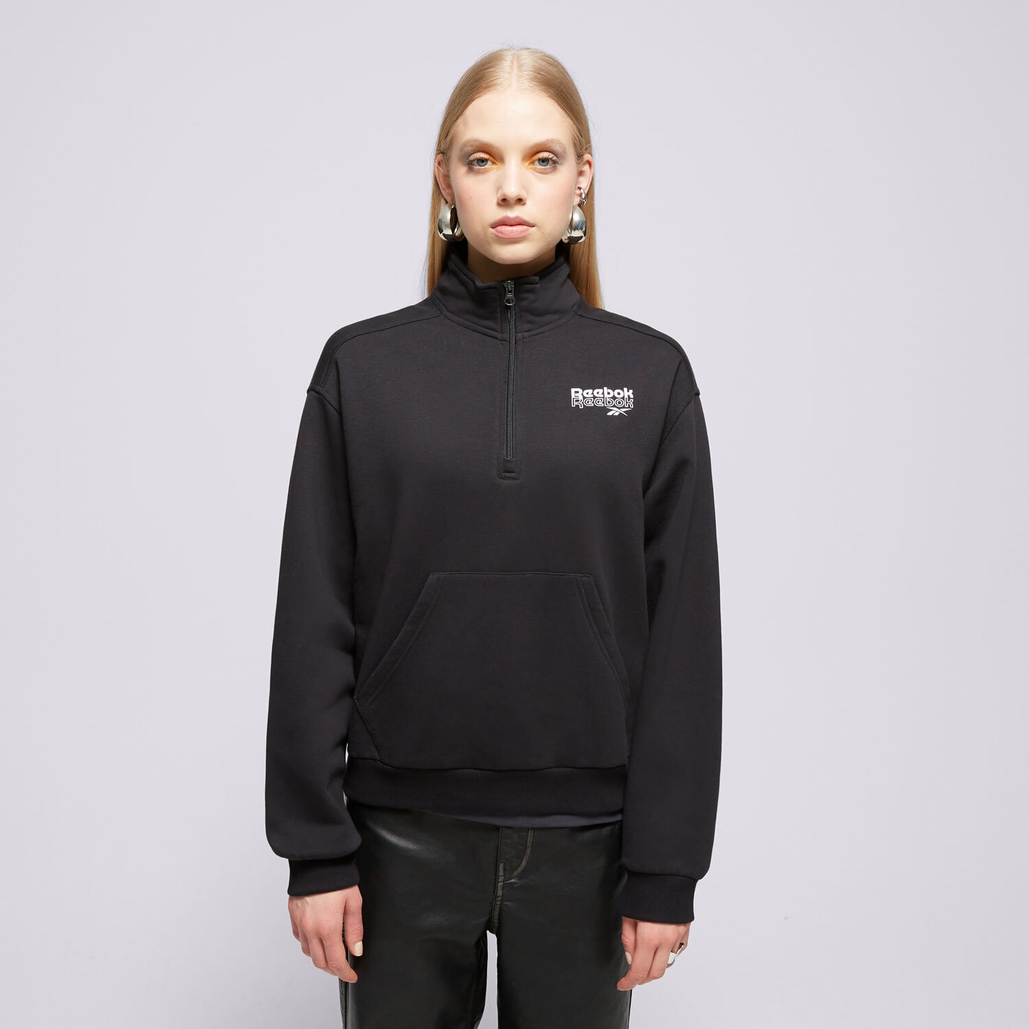dámská mikina REEBOK MIKINA RIE 1/4 ZIP 100075993 ČERNÁ