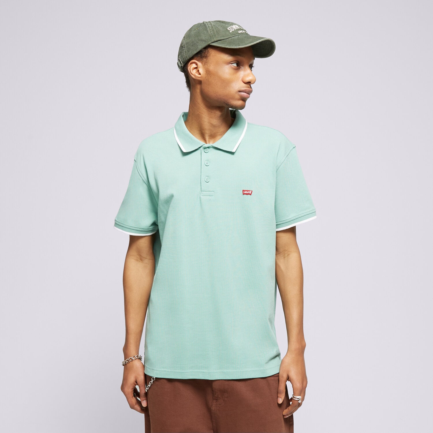 pánské polo tričko LEVI'S TRIČKO HM TRIČKO GREENS 35883-0168 ZELENÁ