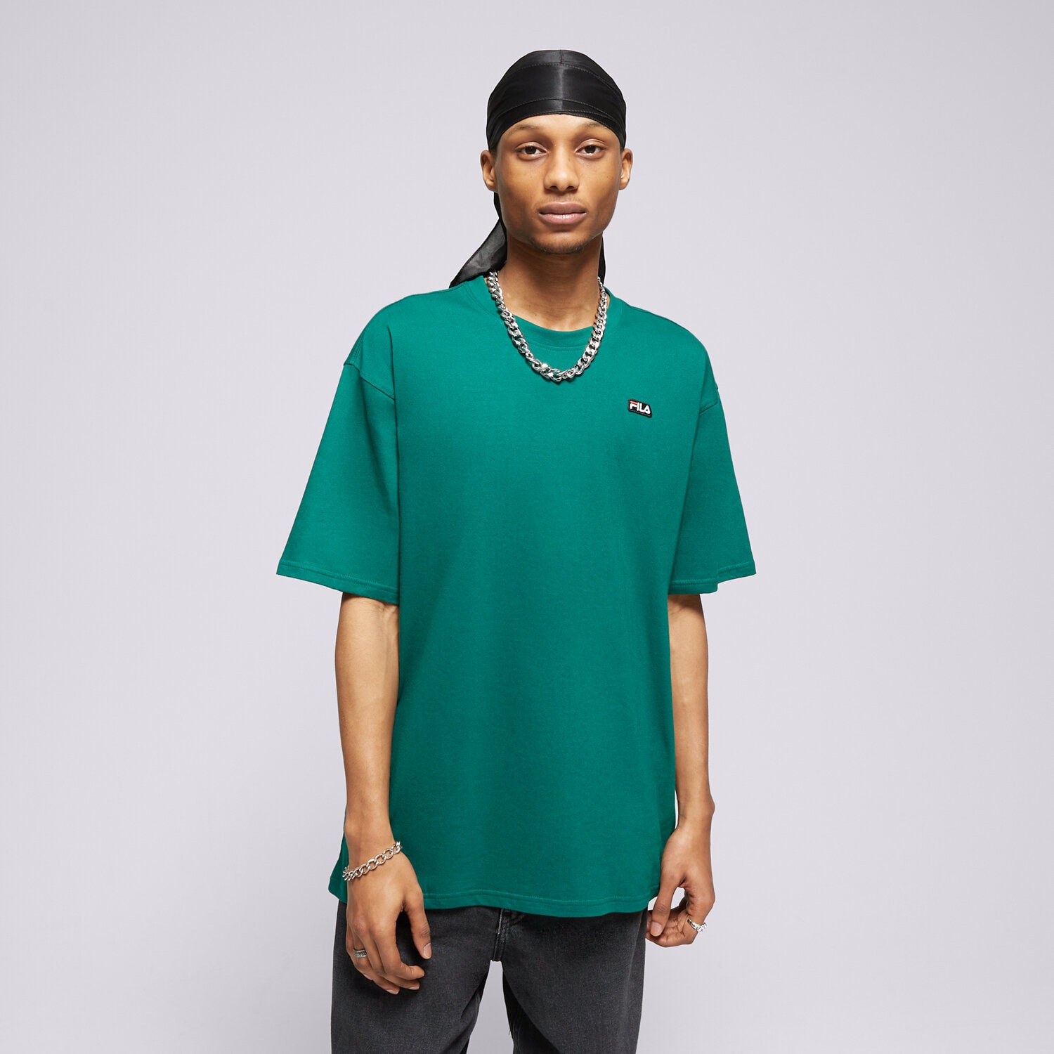 pánské tričko FILA TRIČKO BADGE LOGO TEE FI124TSM70351 ZELENÁ