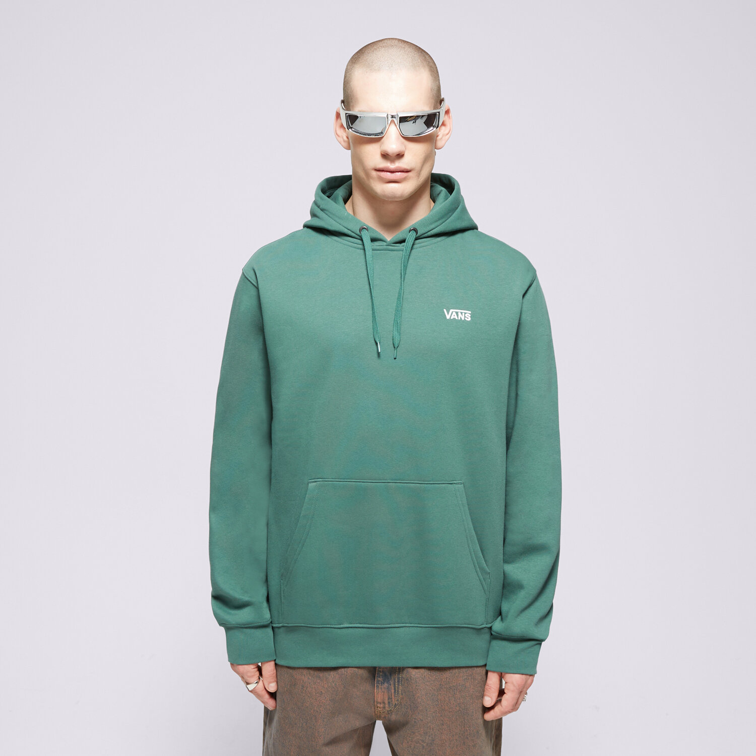 pánská mikina VANS MIKINA S KAPUCÍ CORE BASIC VN0A7YDVBDX1 ZELENÁ