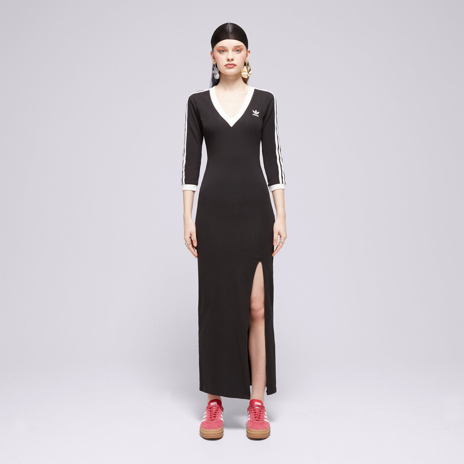 dámské šaty ADIDAS ŠATY MAXI DRESS V IK0439 ČERNÁ
