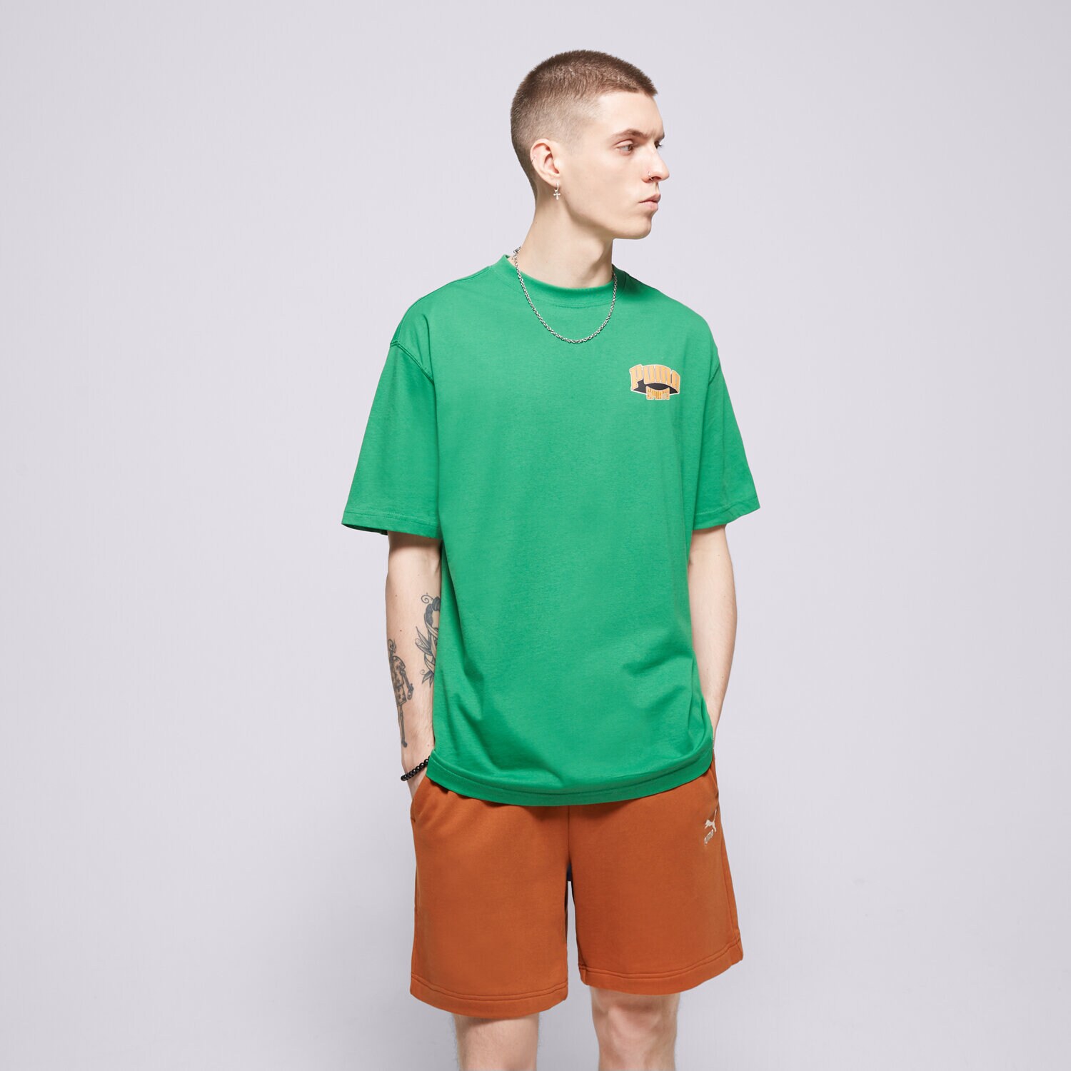 pánské tričko PUMA TRIČKO PUMA TEAM FOR THE FANBASE GRAPHIC TEE 62439586 ZELENÁ