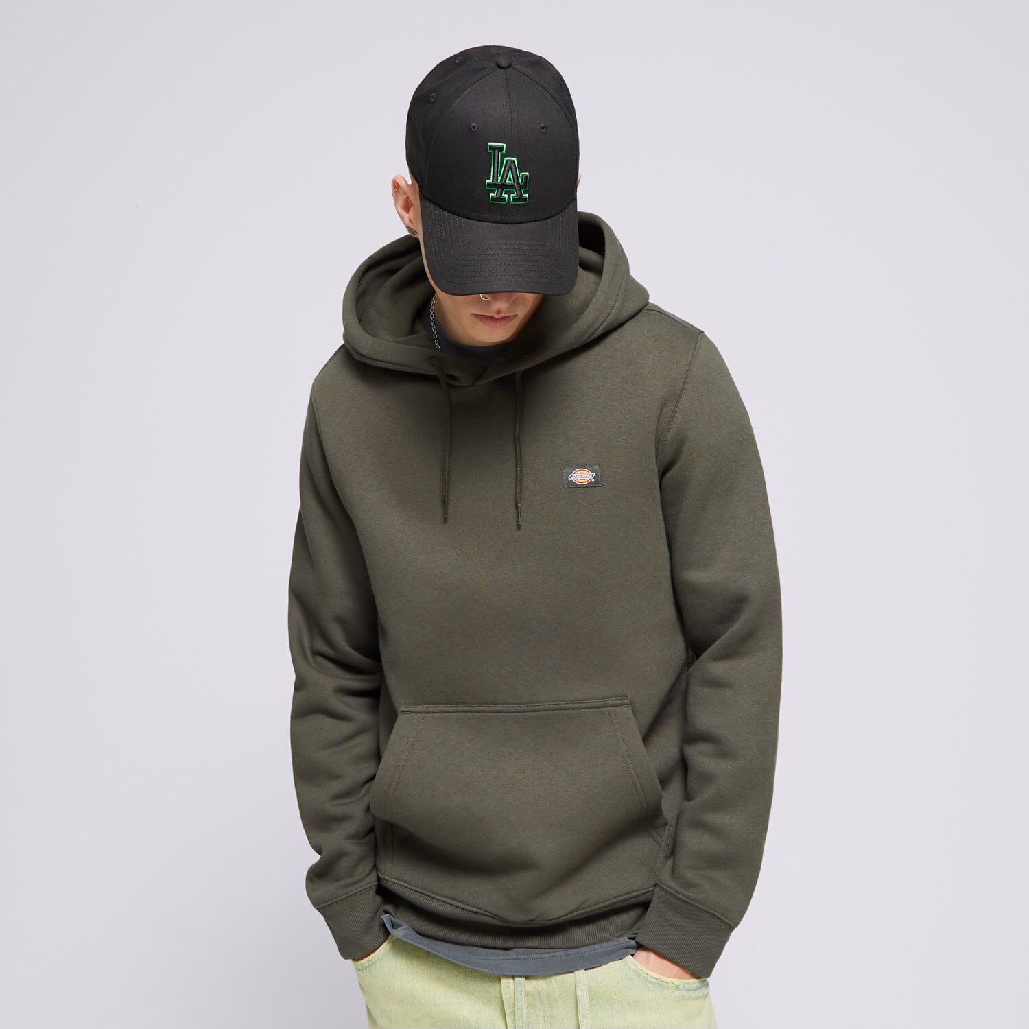 pánská mikina DICKIES MIKINA S KAPUCÍ OAKPORT HOODIE DK0A4XCDOGX1 KHAKI